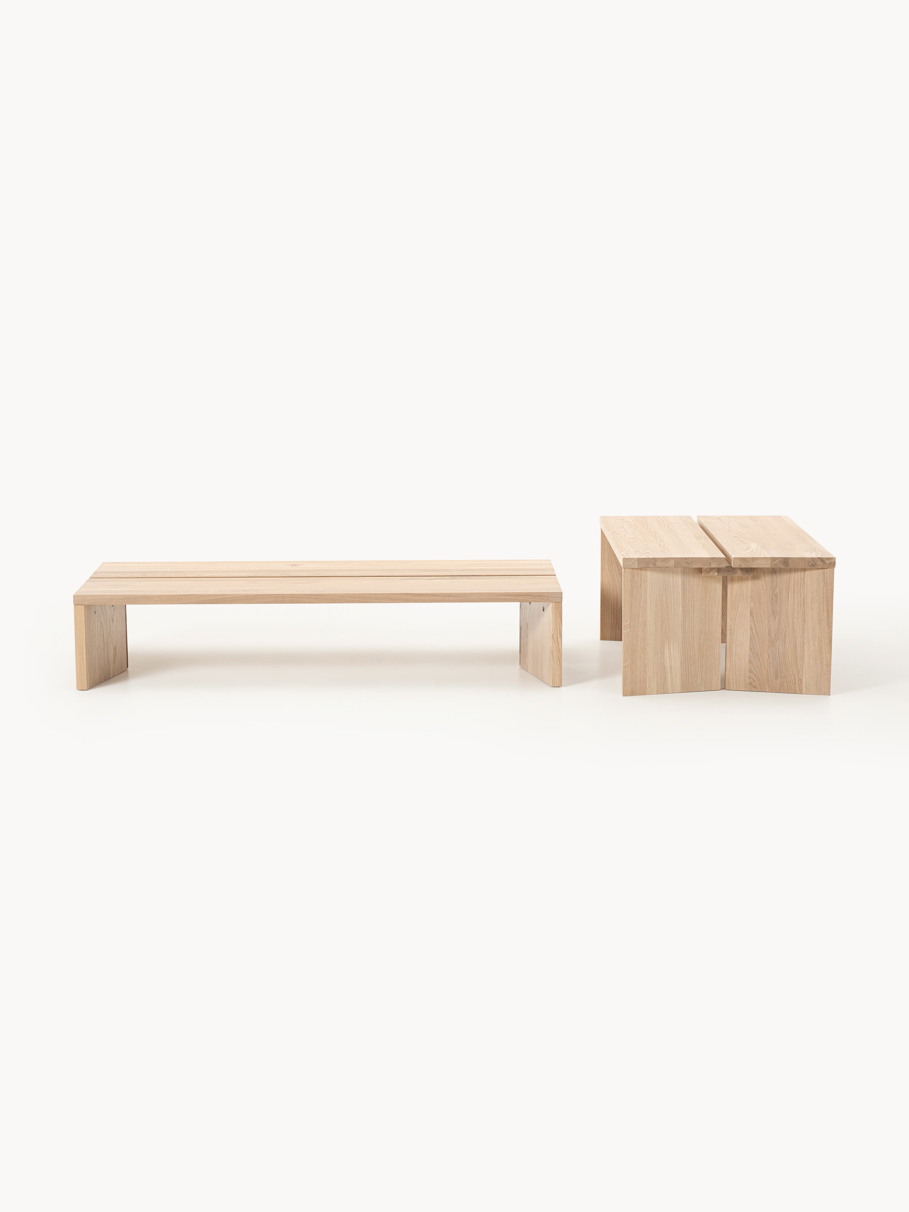 Couchtische Amad aus Eichenholz, 2er-Set