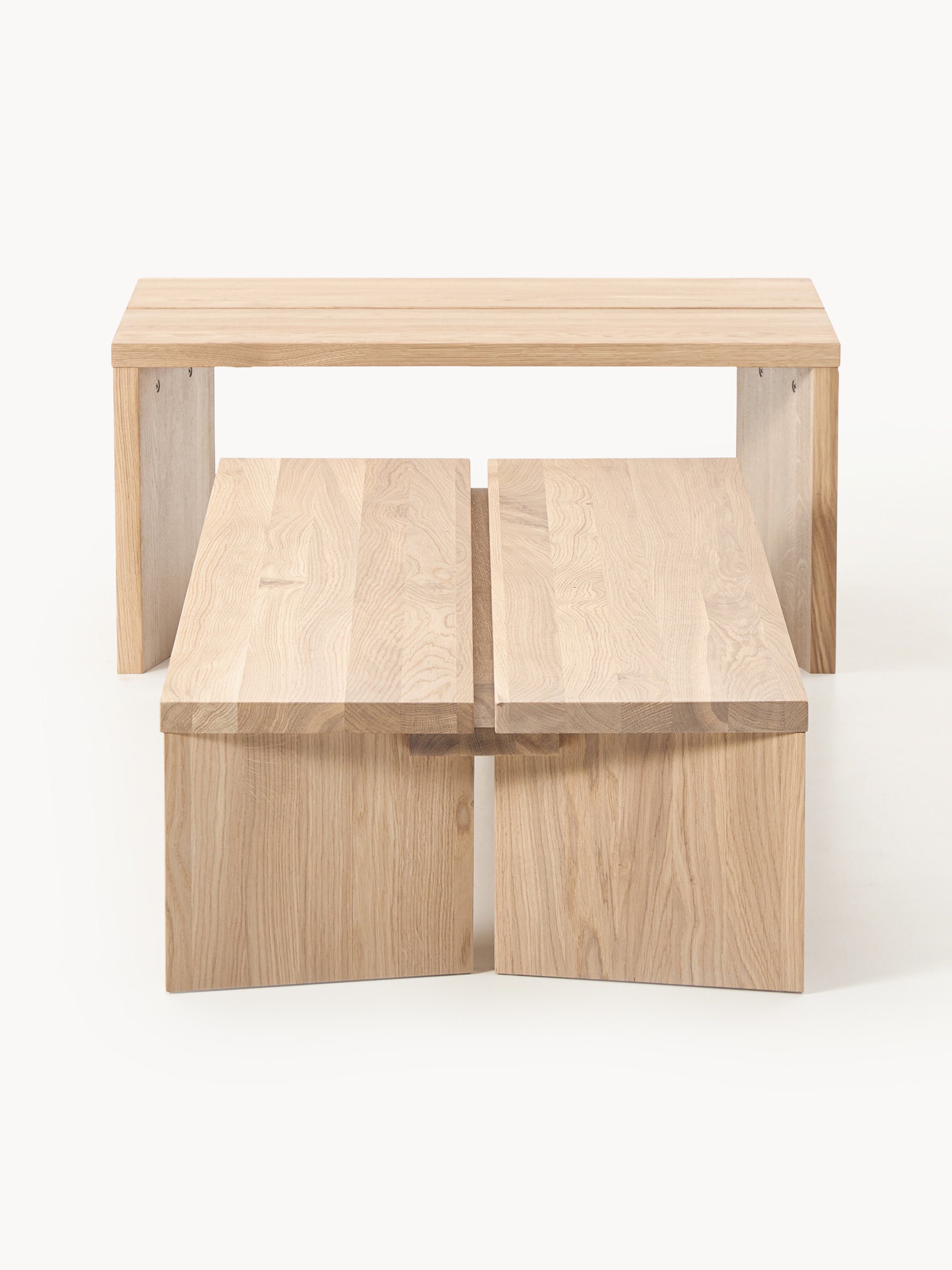 Couchtische Amad aus Eichenholz, 2er-Set