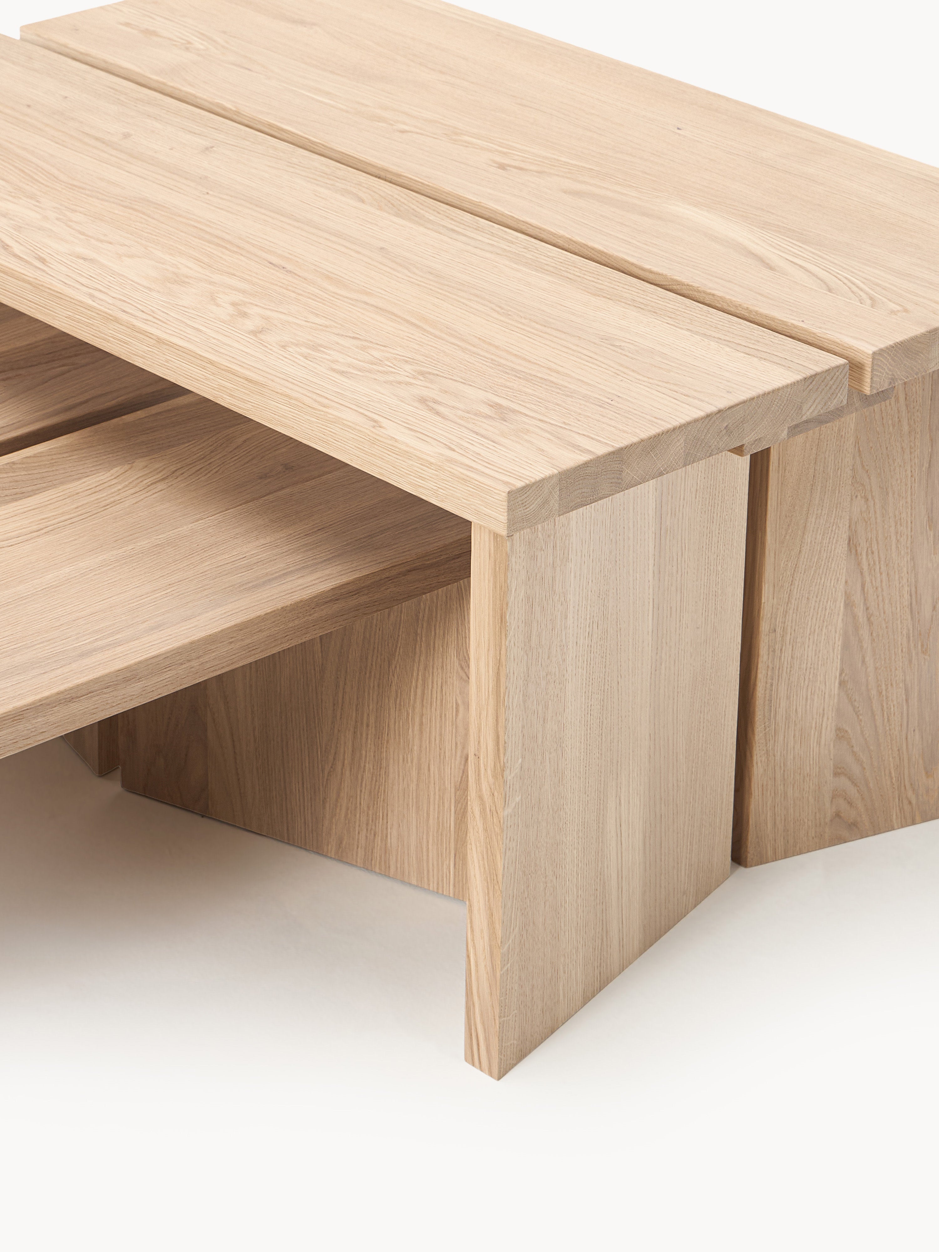 Couchtische Amad aus Eichenholz, 2er-Set