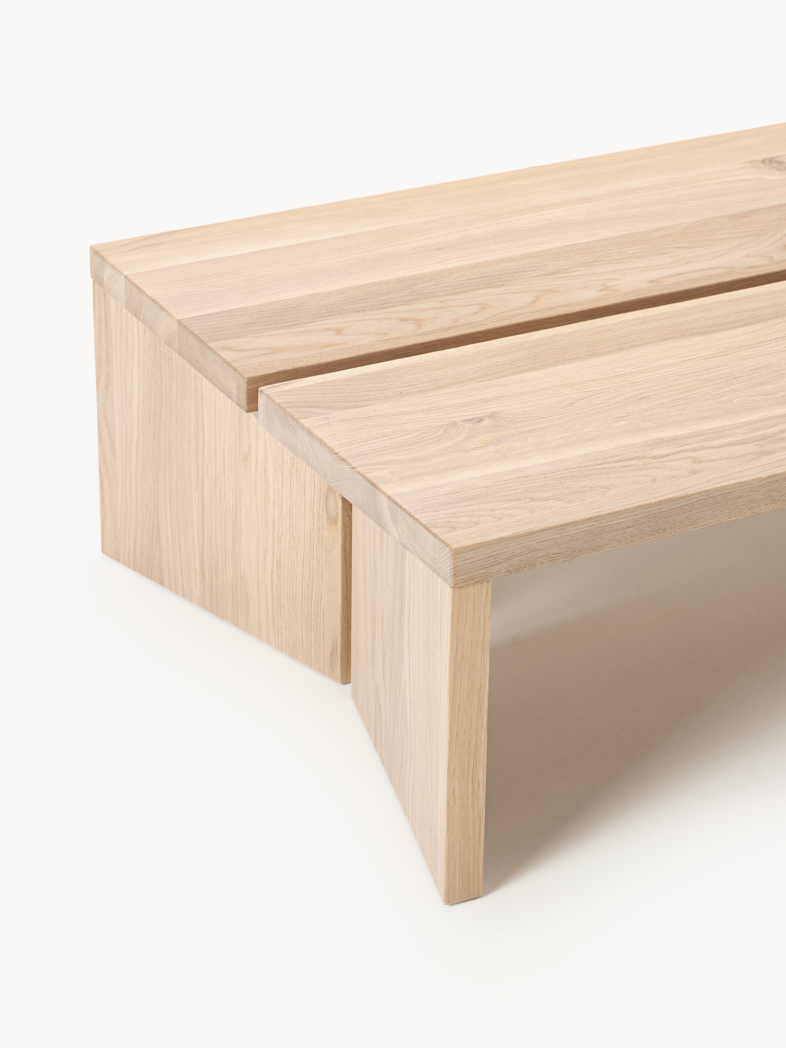 Couchtische Amad aus Eichenholz, 2er-Set