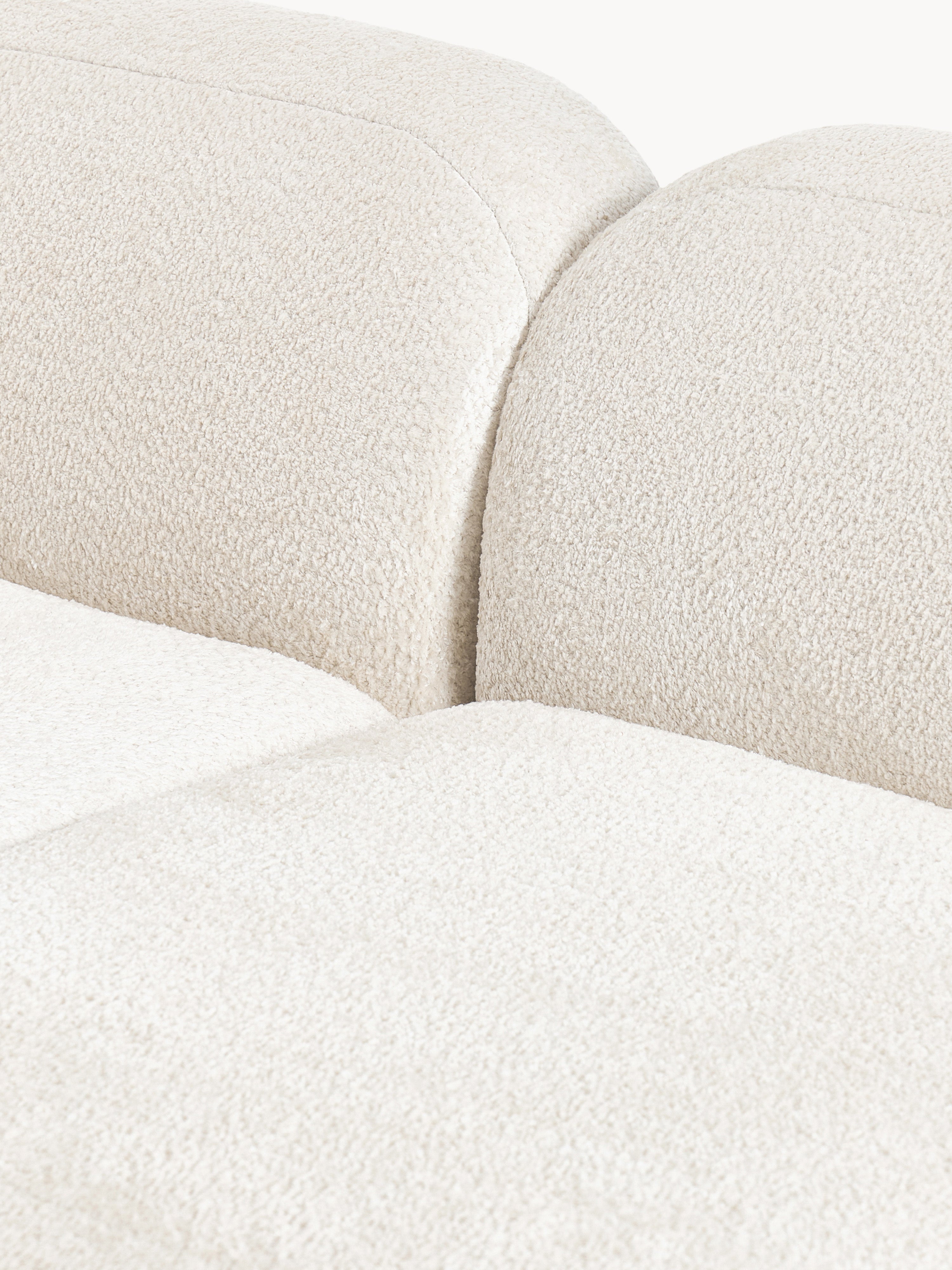 Modulares Teddy-Bouclé-Ecksofa Wolke (4-Sitzer)