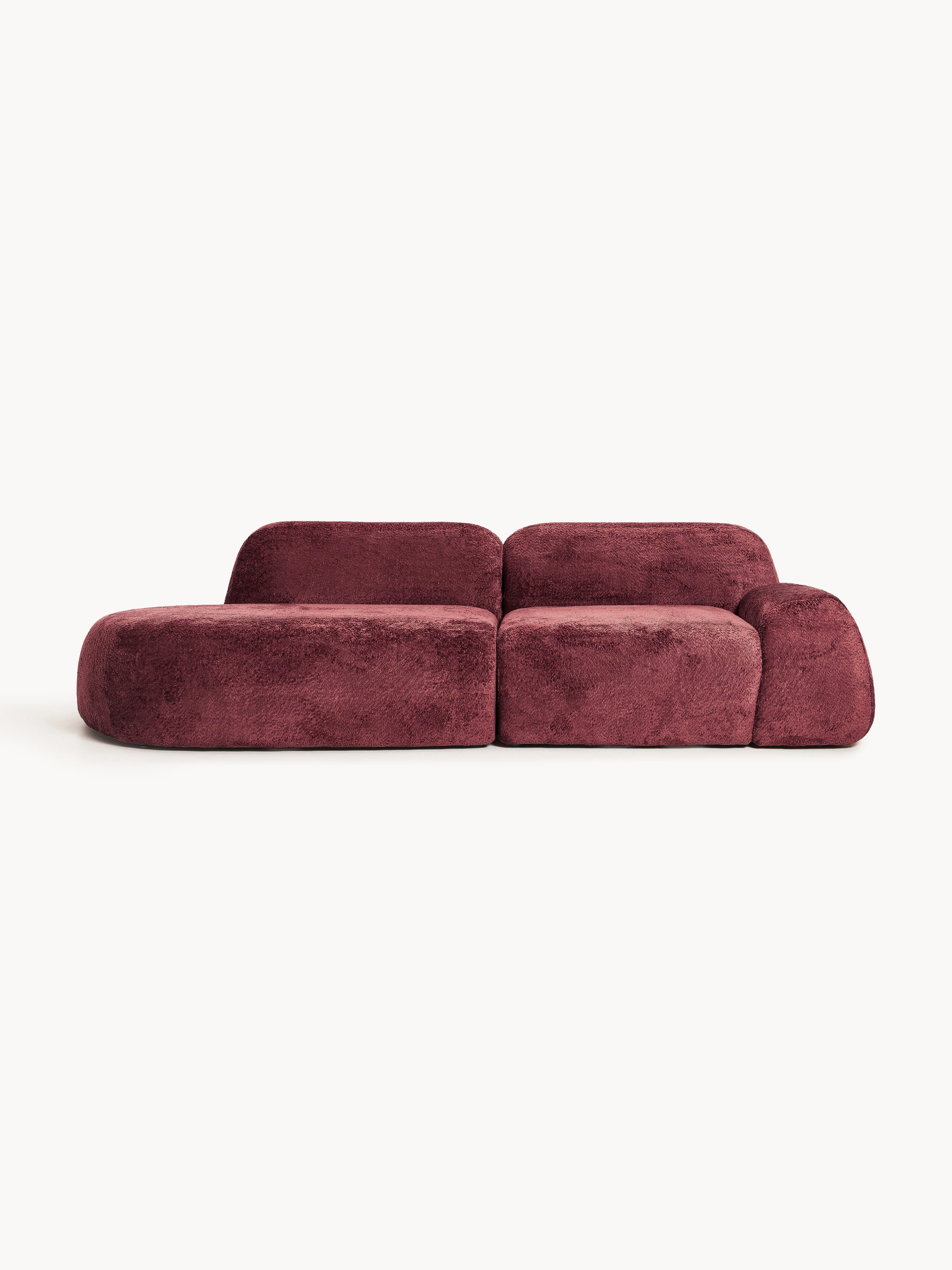 Galeriebild 1 - Modulare Teddy-Bouclé-Chaise Wolke (3-Sitzer)