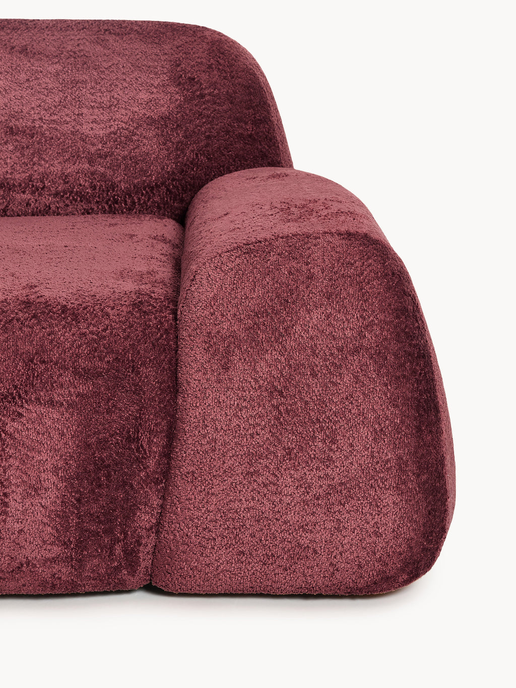 Modulare Teddy-Bouclé-Chaise Wolke (3-Sitzer)