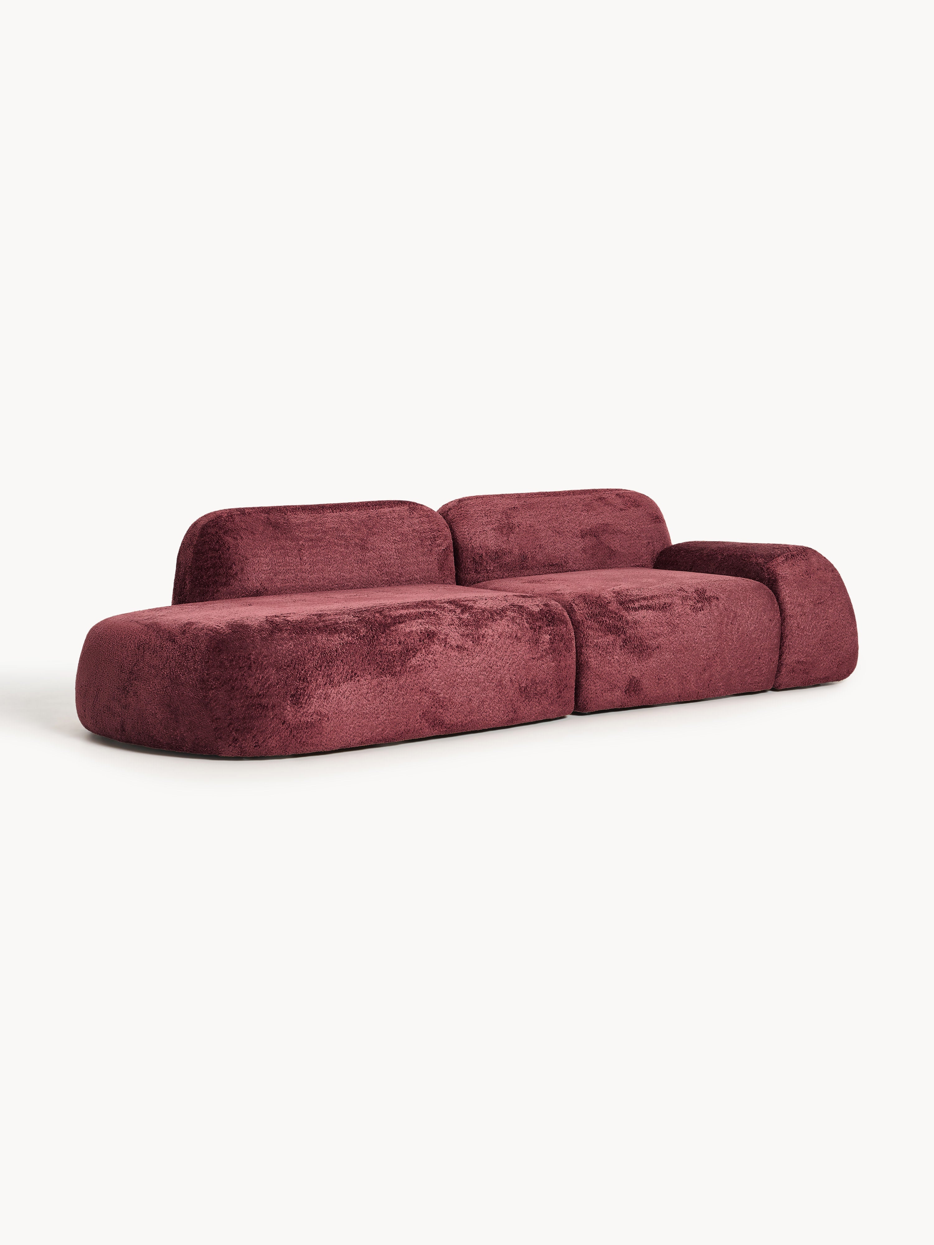 Modulare Teddy-Bouclé-Chaise Wolke (3-Sitzer)