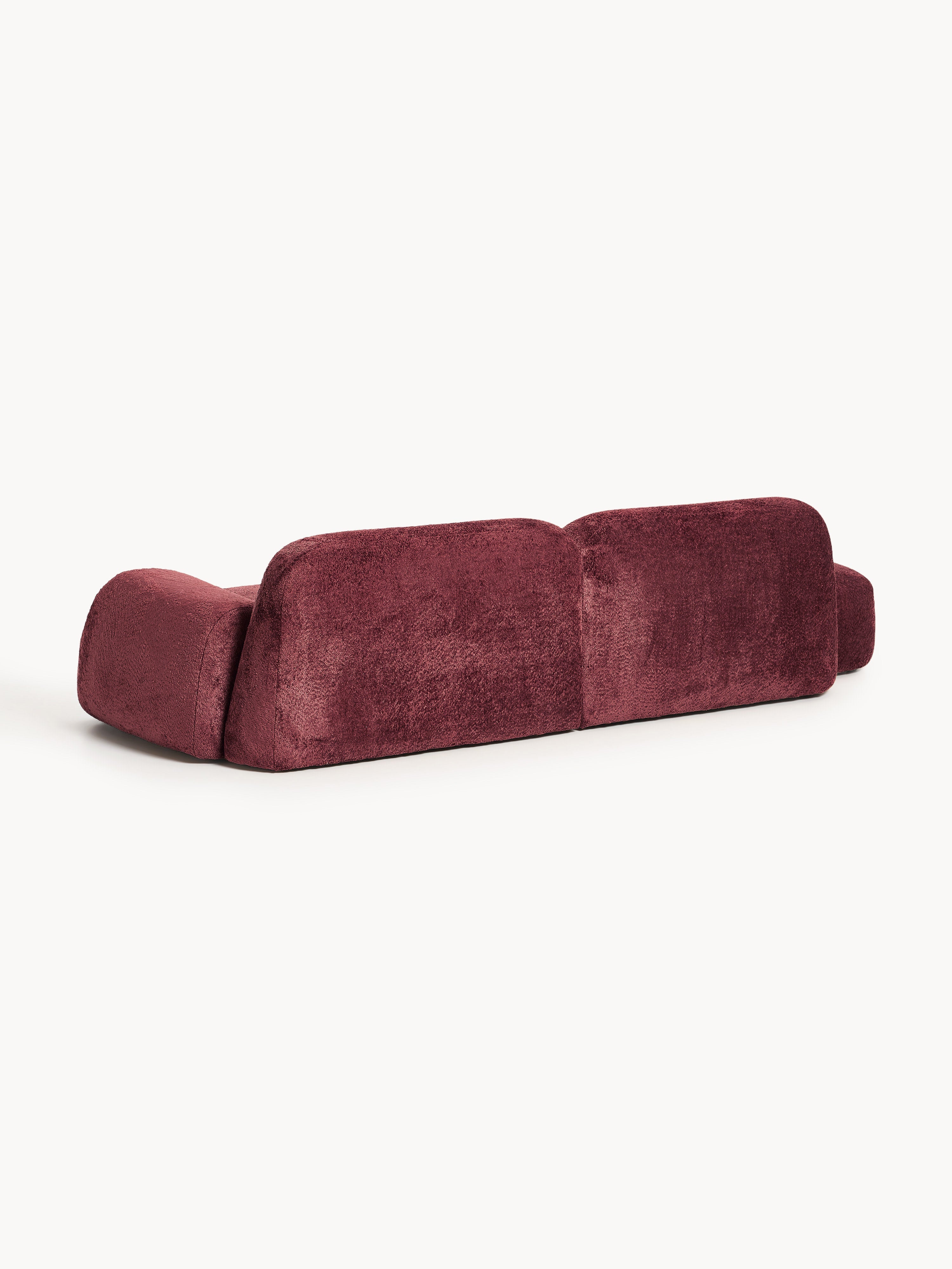 Modulare Teddy-Bouclé-Chaise Wolke (3-Sitzer)
