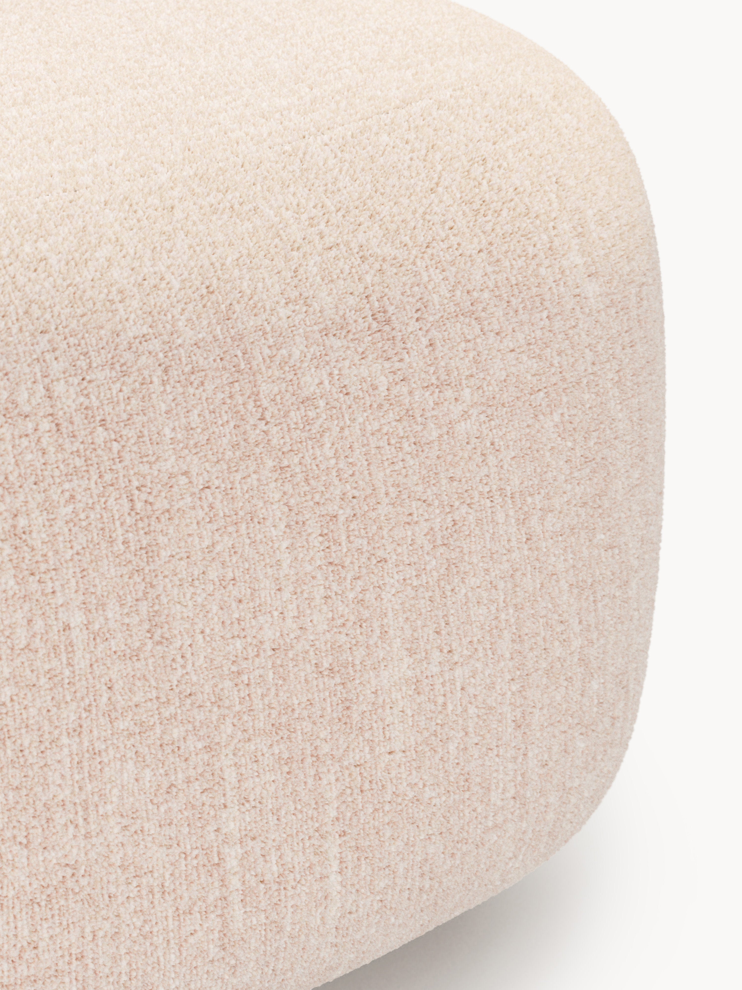 Ovaler Bouclé-Sofa-Hocker Wolke