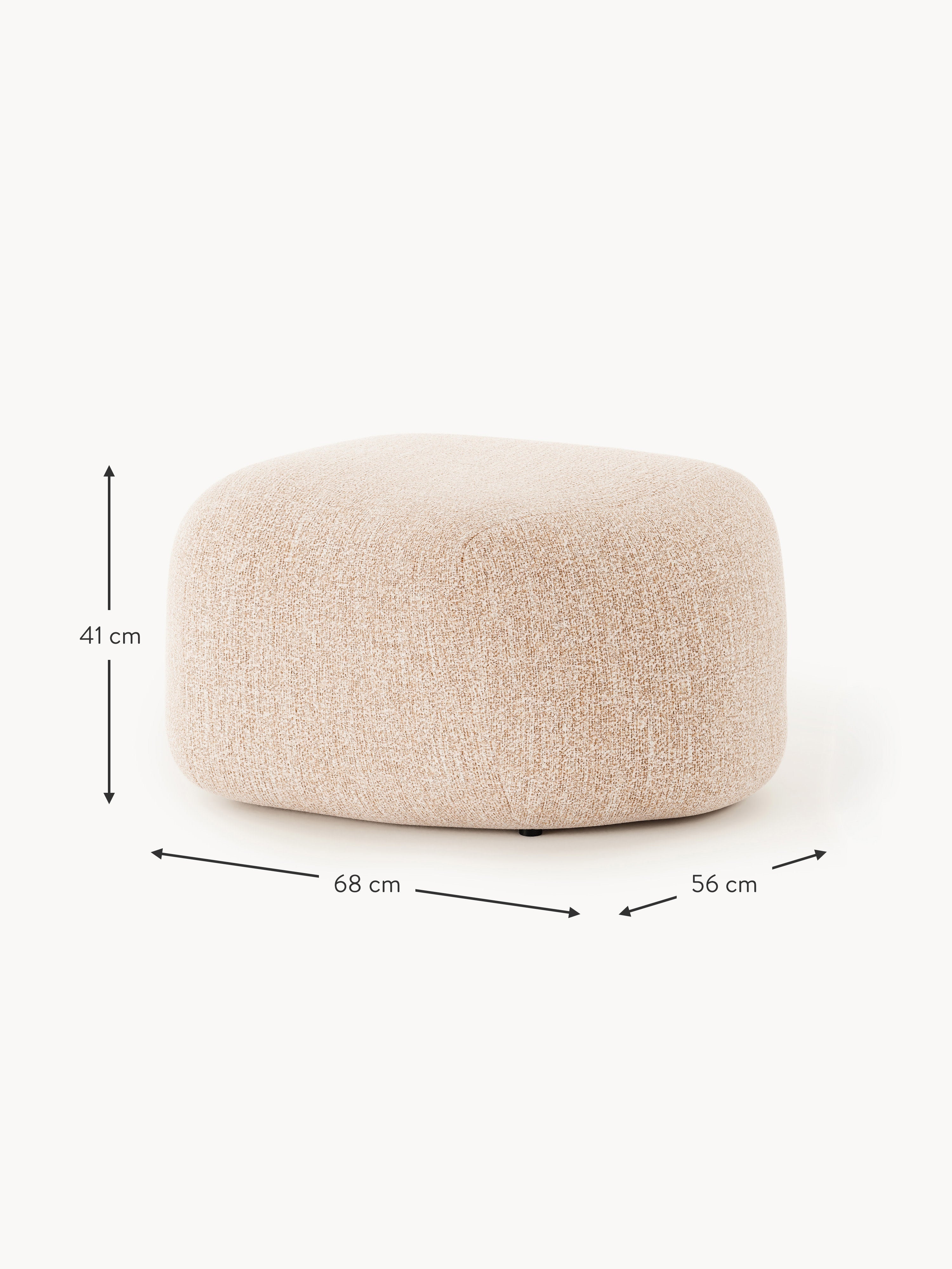 Ovaler Bouclé-Sofa-Hocker Wolke