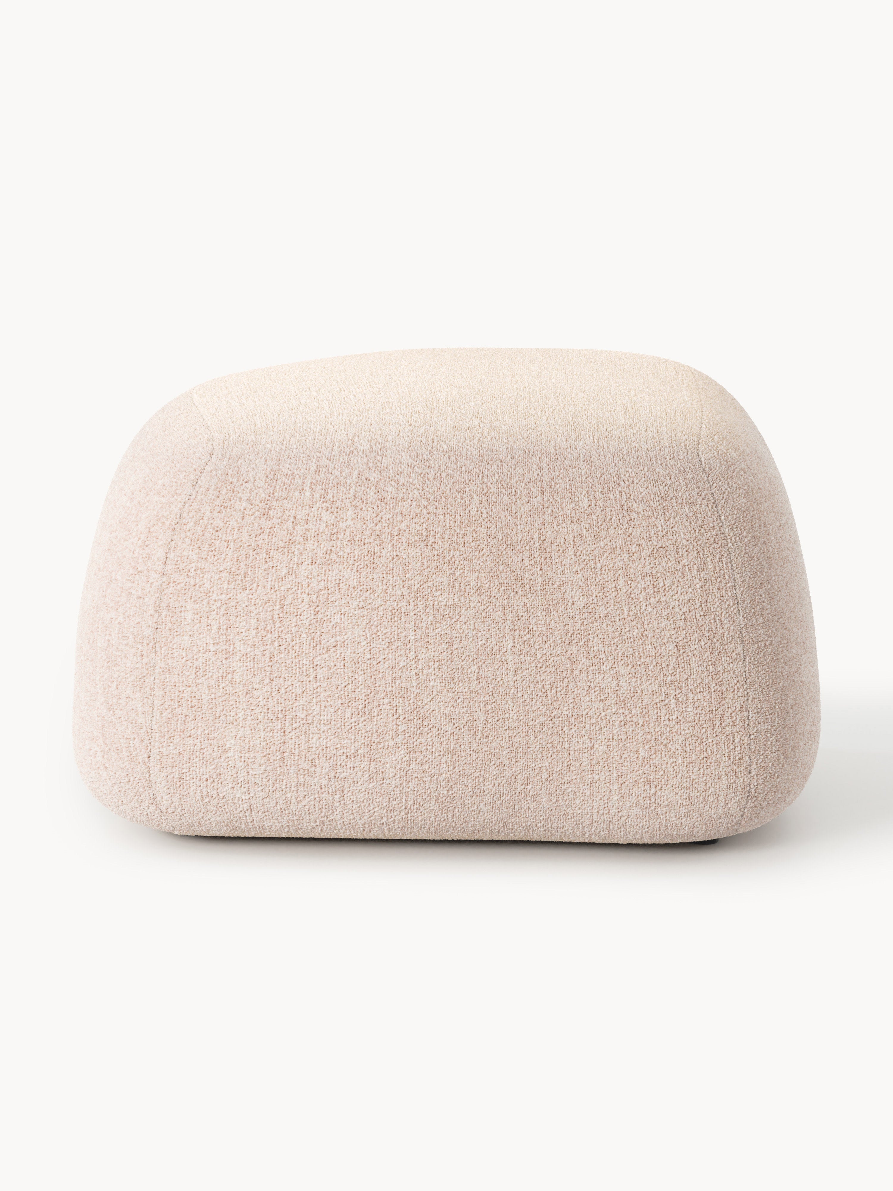 Ovaler Bouclé-Sofa-Hocker Wolke
