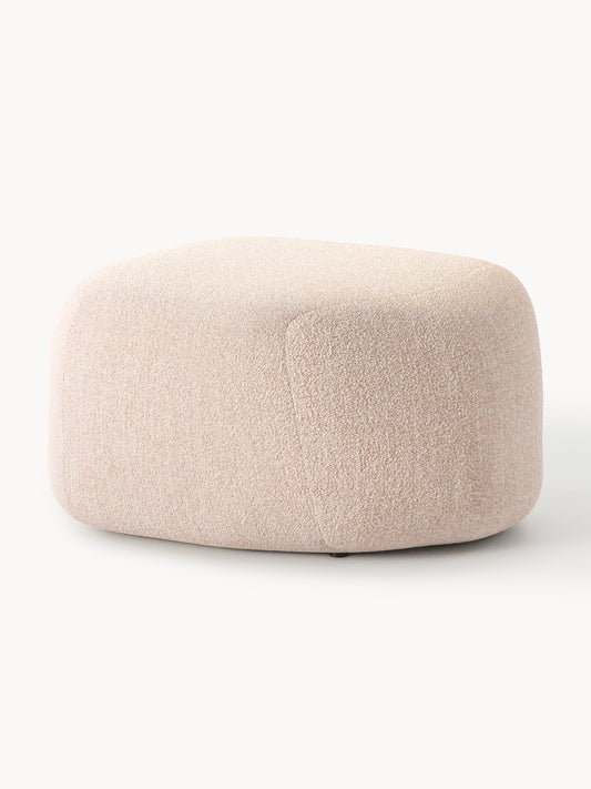 Galeriebild 1 - Ovaler Bouclé-Sofa-Hocker Wolke
