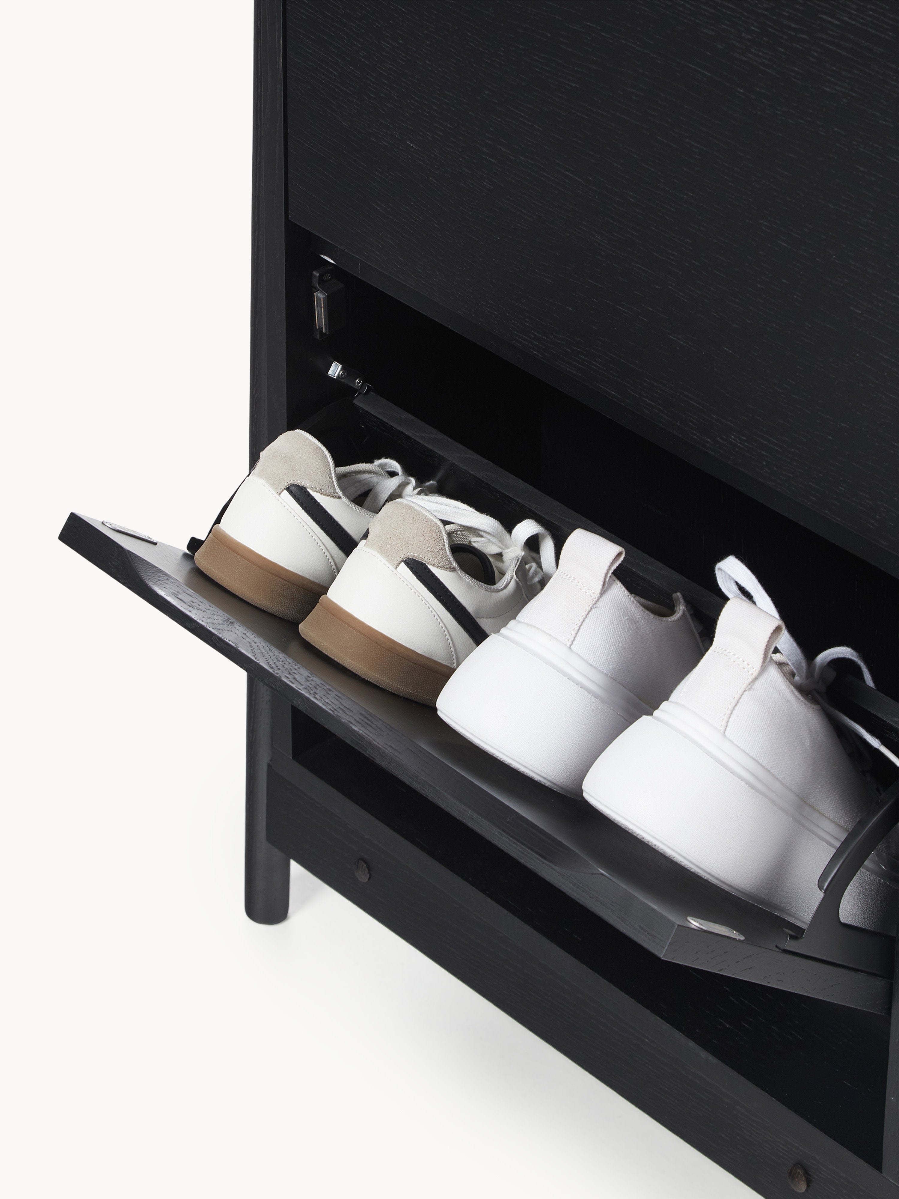 Holz-Schuhschrank Libby mit Klappfächern