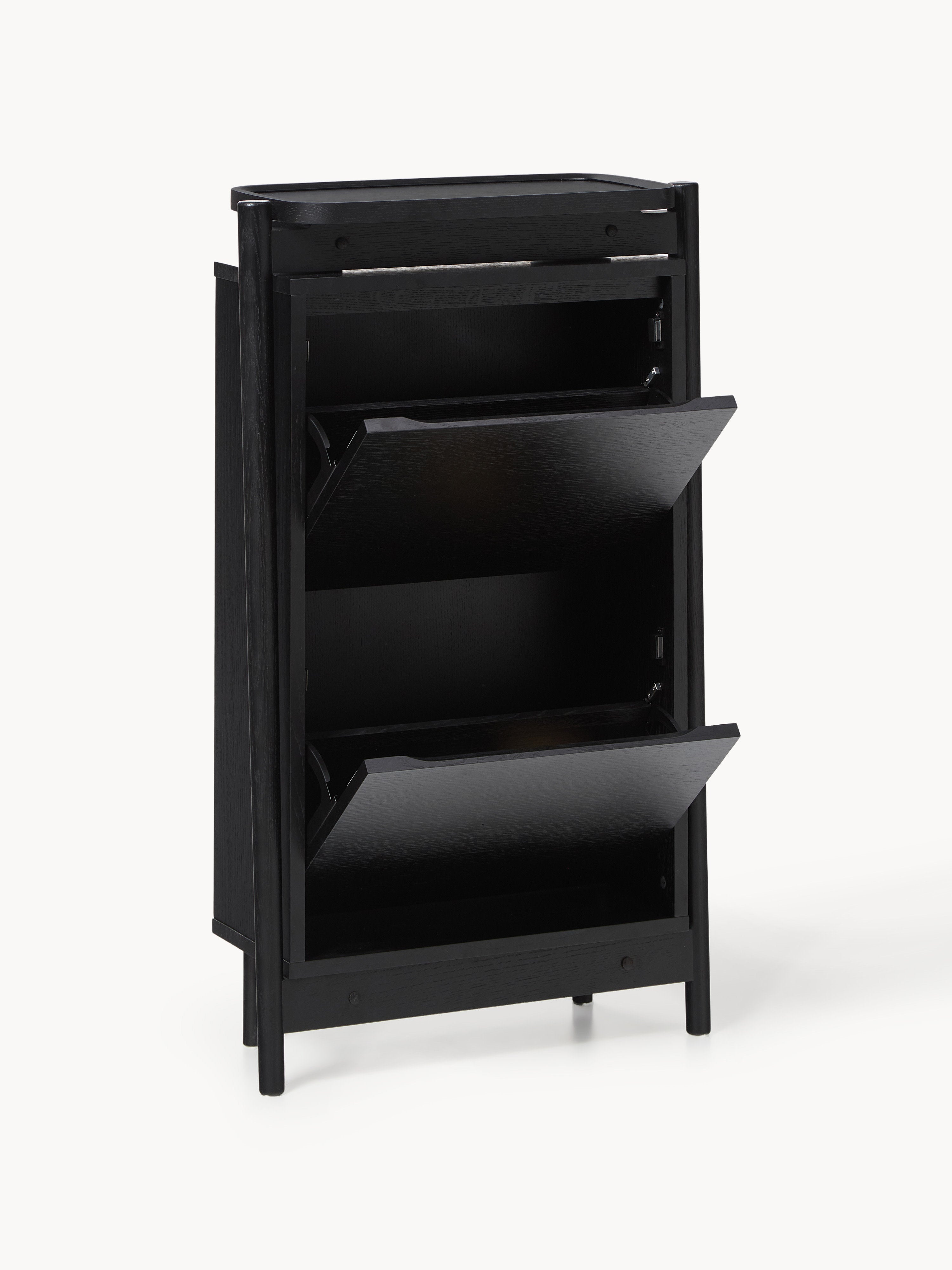 Holz-Schuhschrank Libby mit Klappfächern