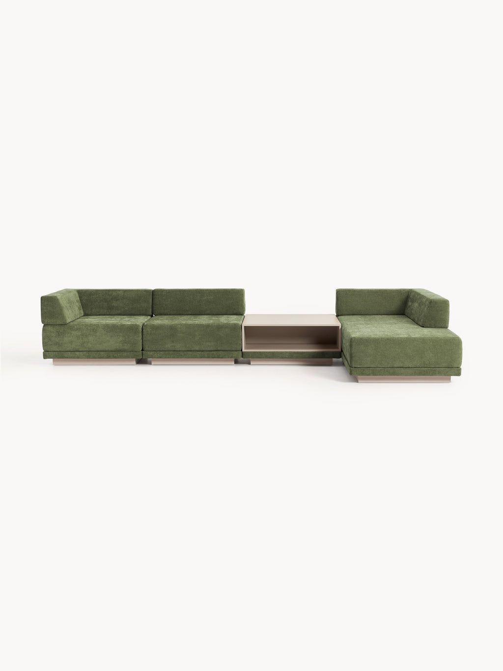 Modulares Ecksofa Colin (4-Sitzer) mit Couchtisch