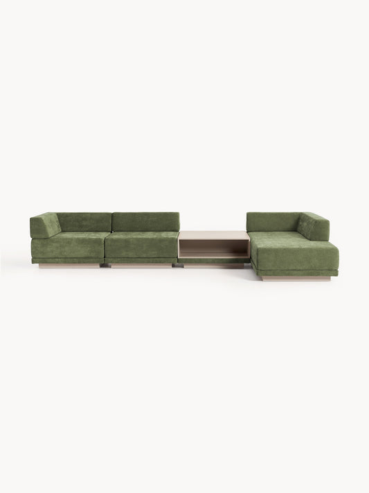Modulares Ecksofa Colin (4-Sitzer) mit Couchtisch