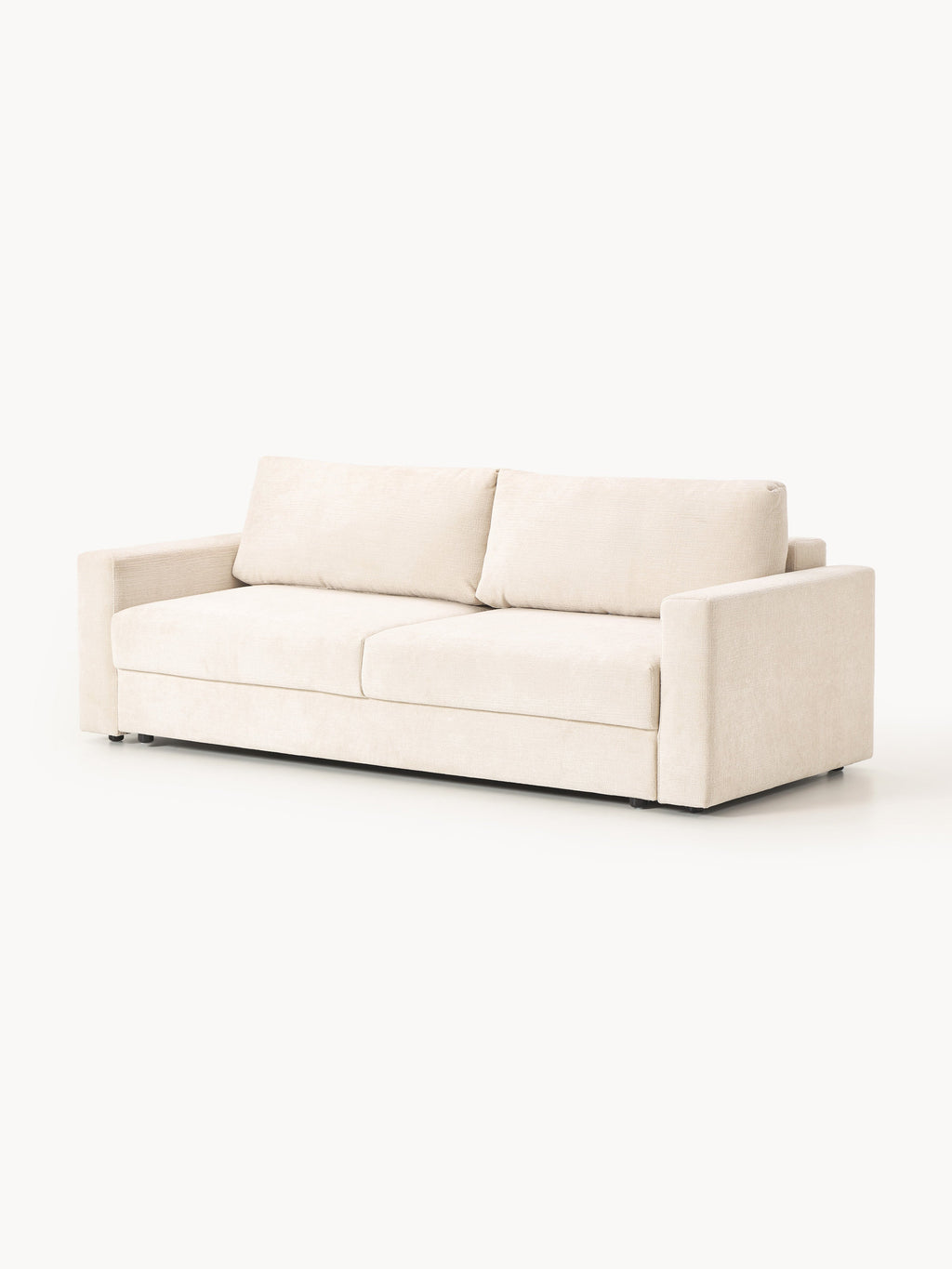 Samt-Schlafsofa Tasha (3-Sitzer) mit Stauraum