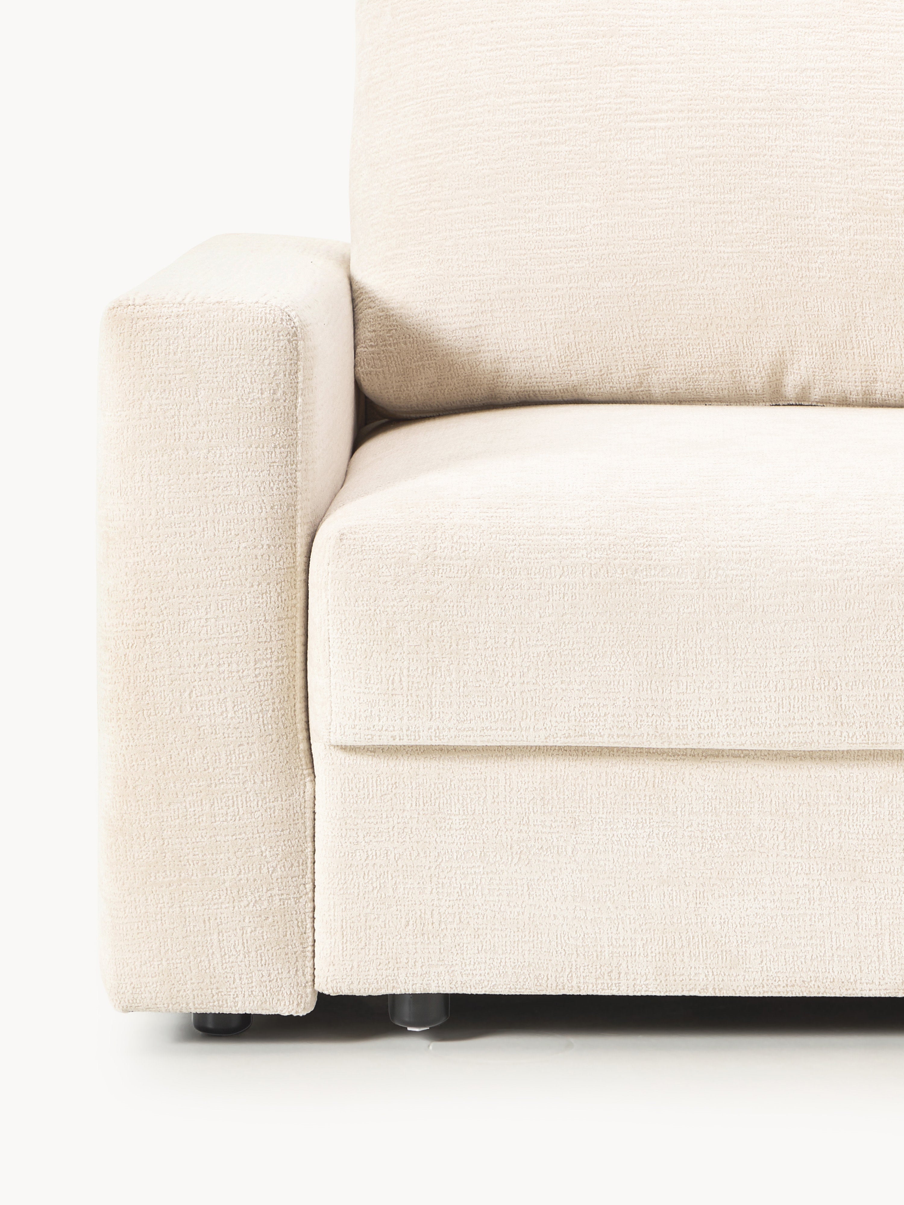 Samt-Schlafsofa Tasha (3-Sitzer) mit Stauraum