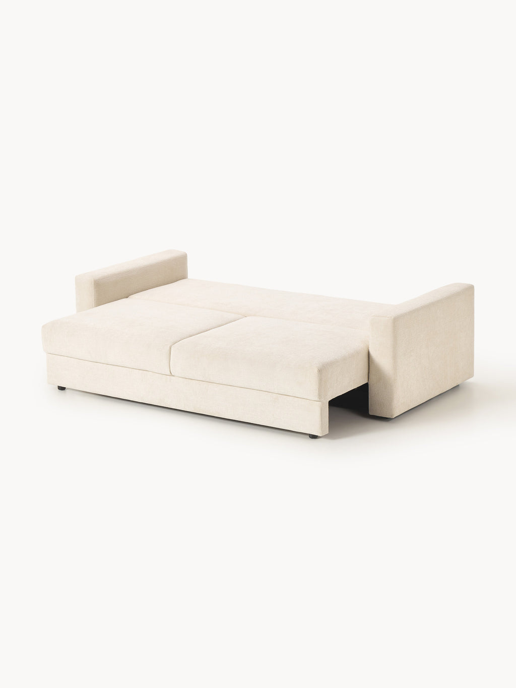 Samt-Schlafsofa Tasha (3-Sitzer) mit Stauraum