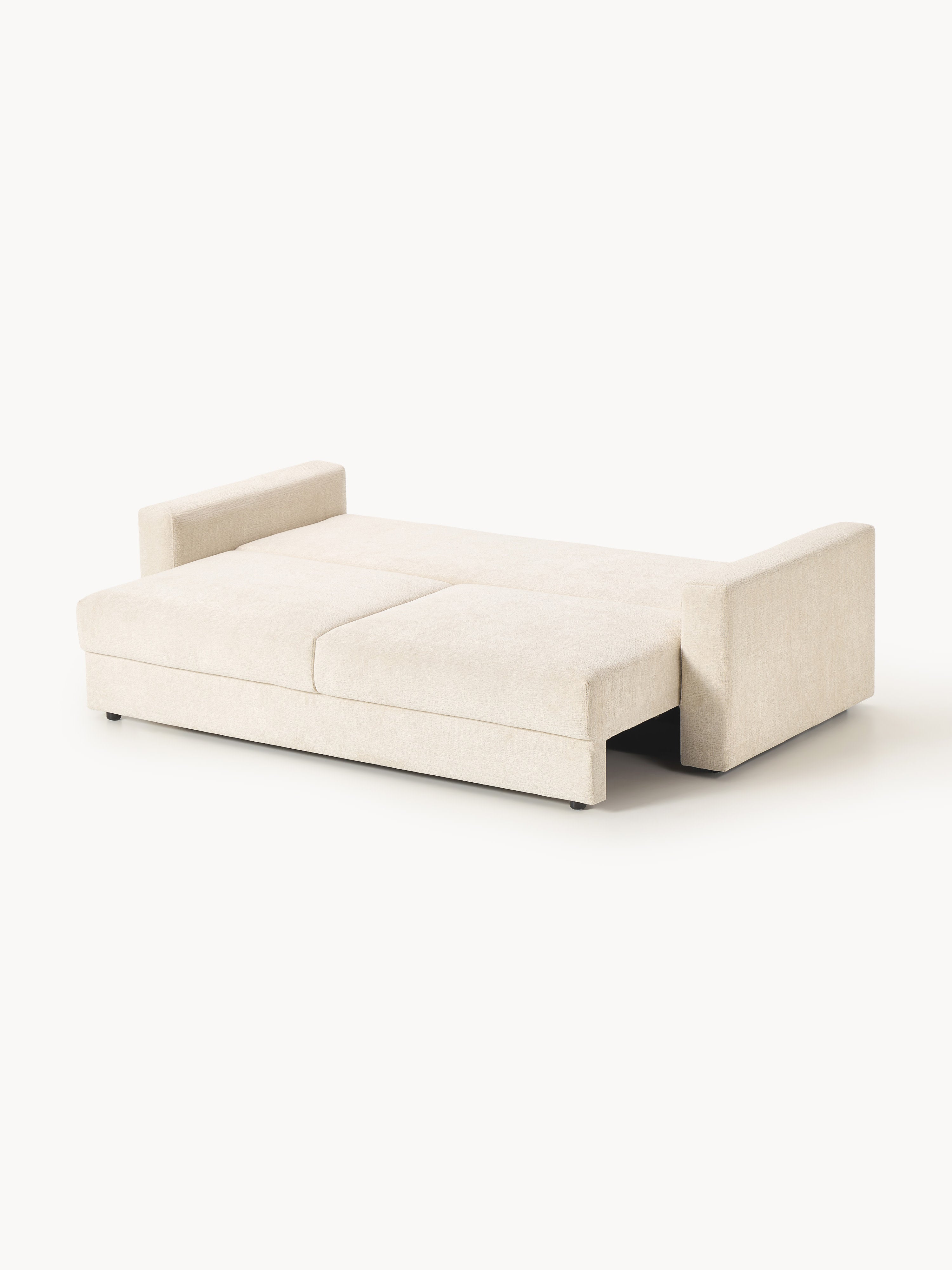 Samt-Schlafsofa Tasha (3-Sitzer) mit Stauraum