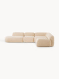 Galeriebild 1 - Modulares Bouclé-XL-Ecksofa Wolke mit Chaiselongue