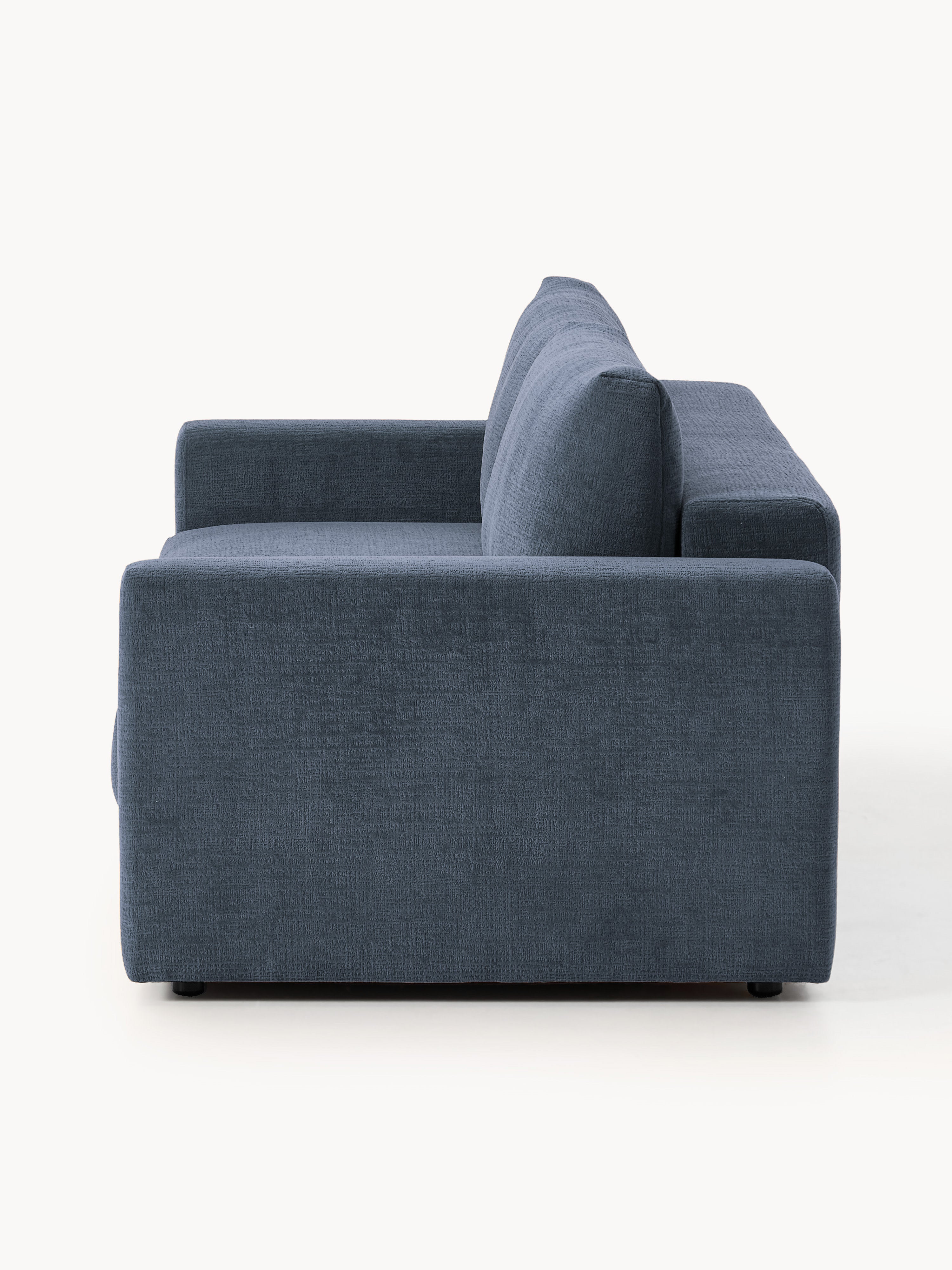 Samt-Schlafsofa Tasha (3-Sitzer) mit Stauraum