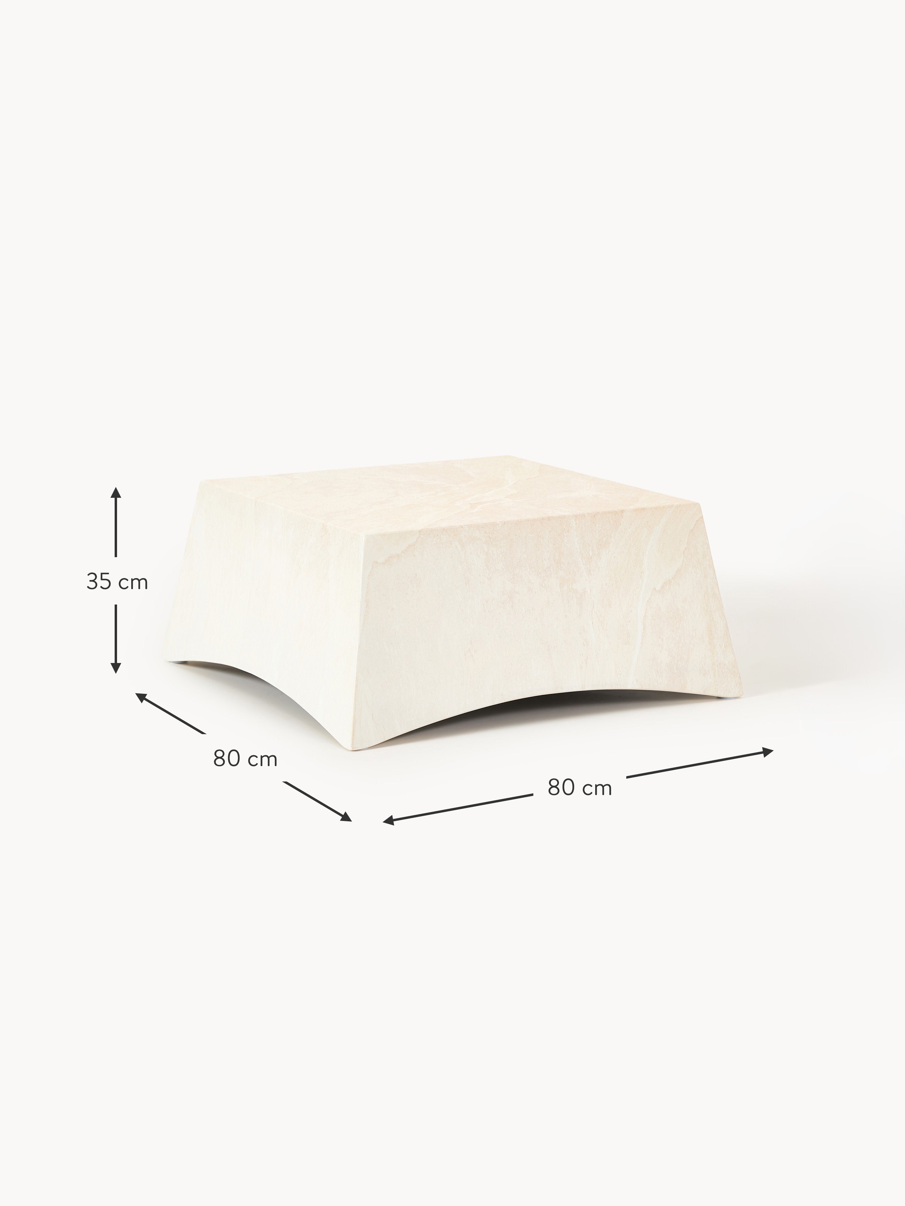 In- & Outdoor-Couchtisch Mohi in Travertin-Optik, B 80 cm