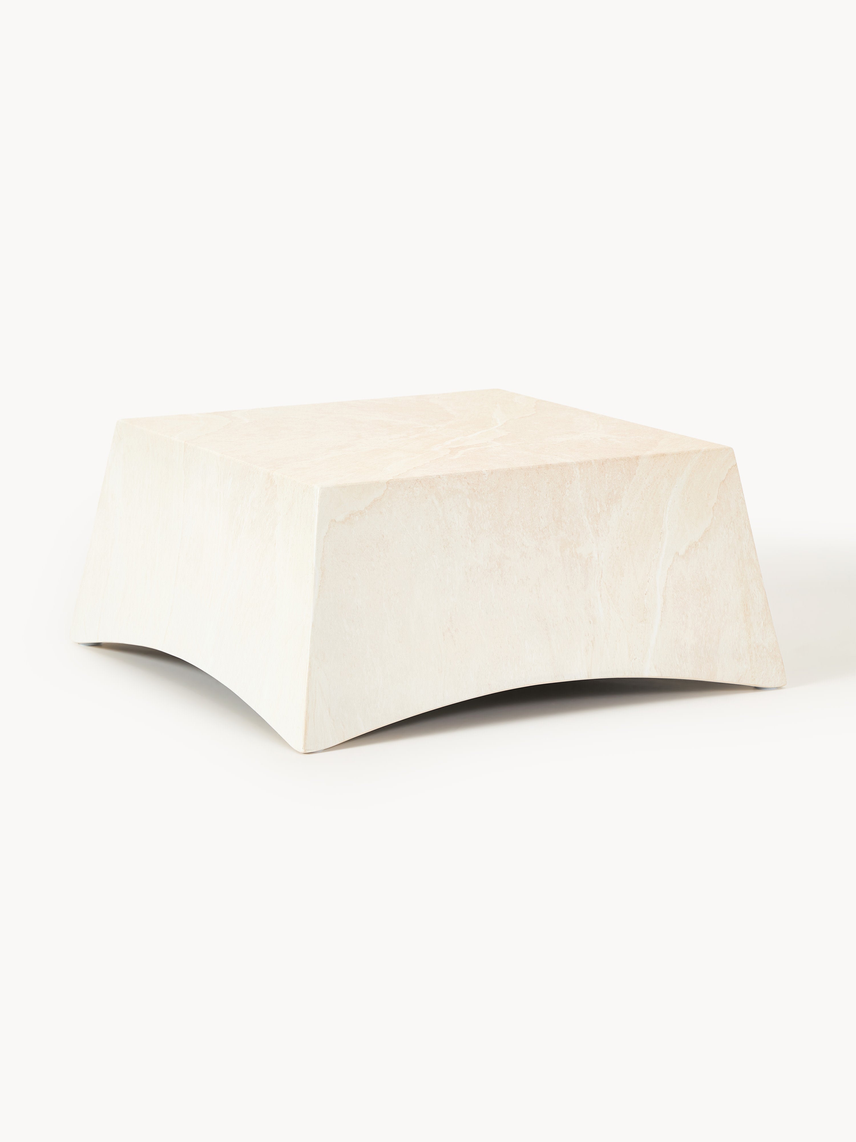 Galeriebild 1 - In- & Outdoor-Couchtisch Mohi in Travertin-Optik