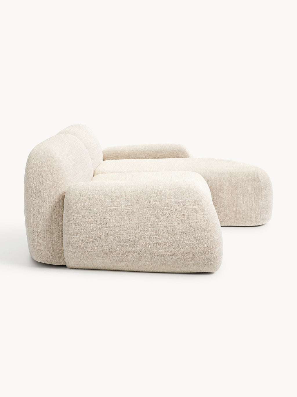 Modulares Bouclé-Ecksofa Wolke (3-Sitzer)
