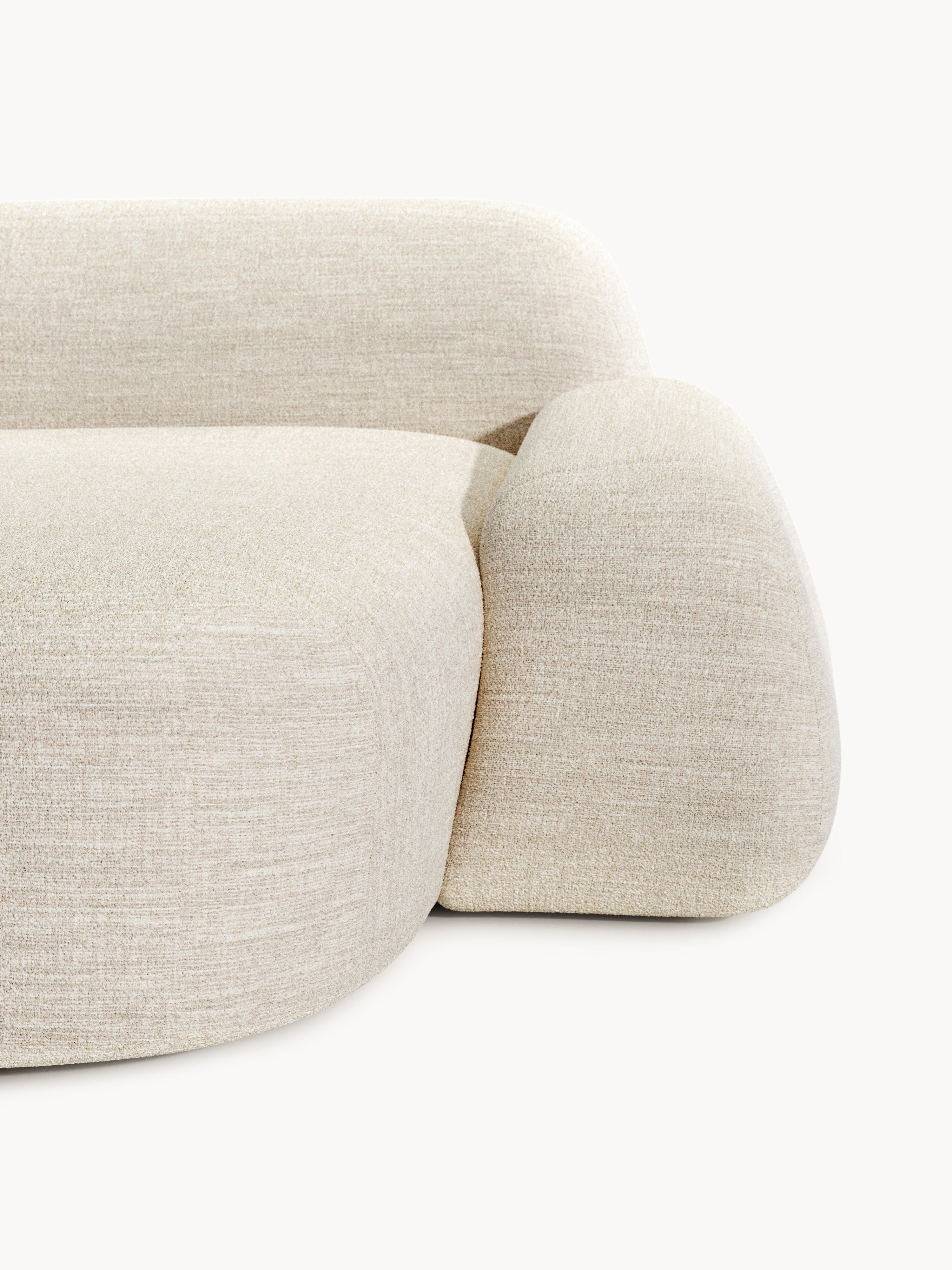 Modulares Bouclé-Ecksofa Wolke (3-Sitzer)