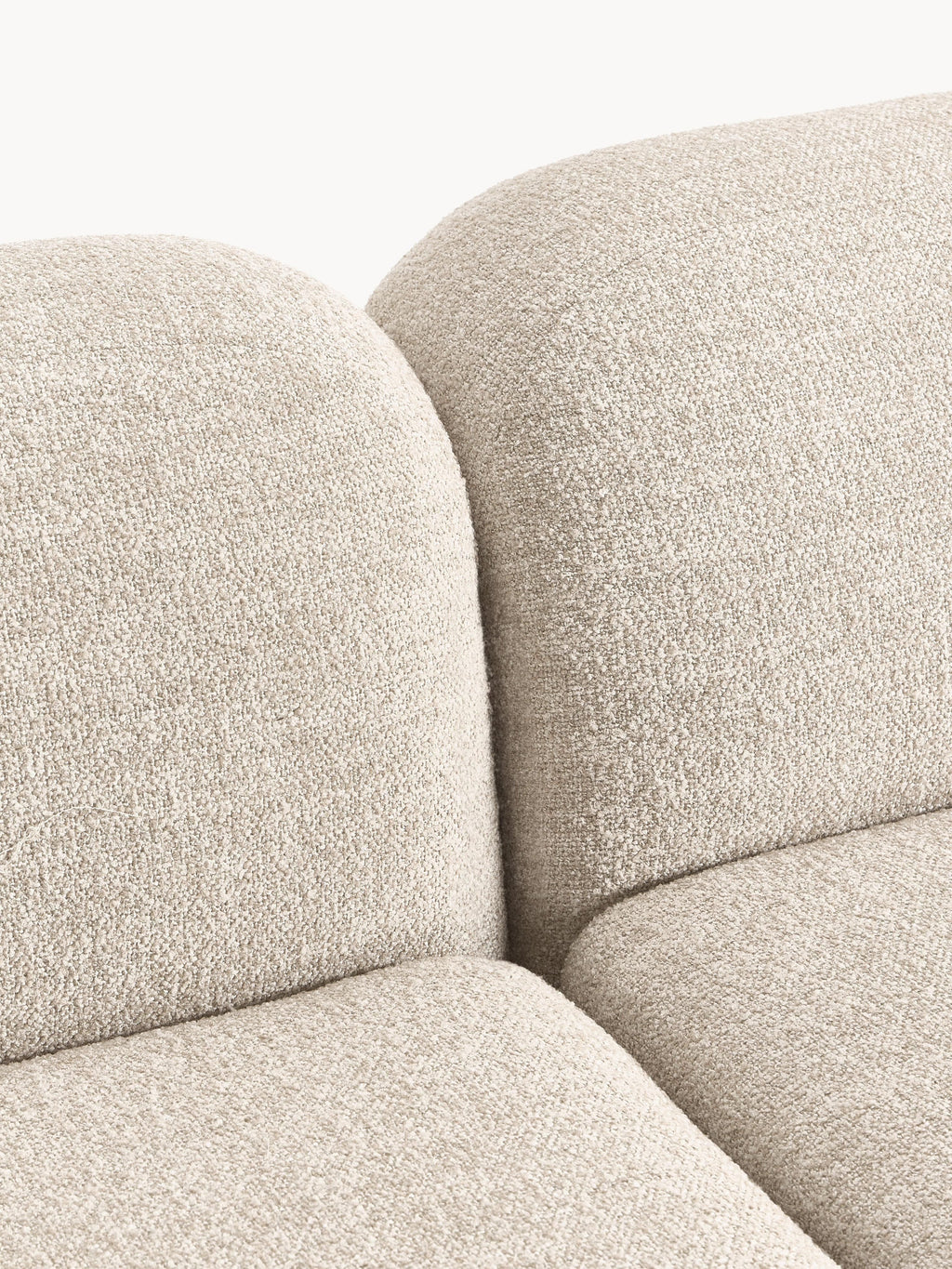 Modulares Bouclé-Ecksofa Wolke (3-Sitzer)