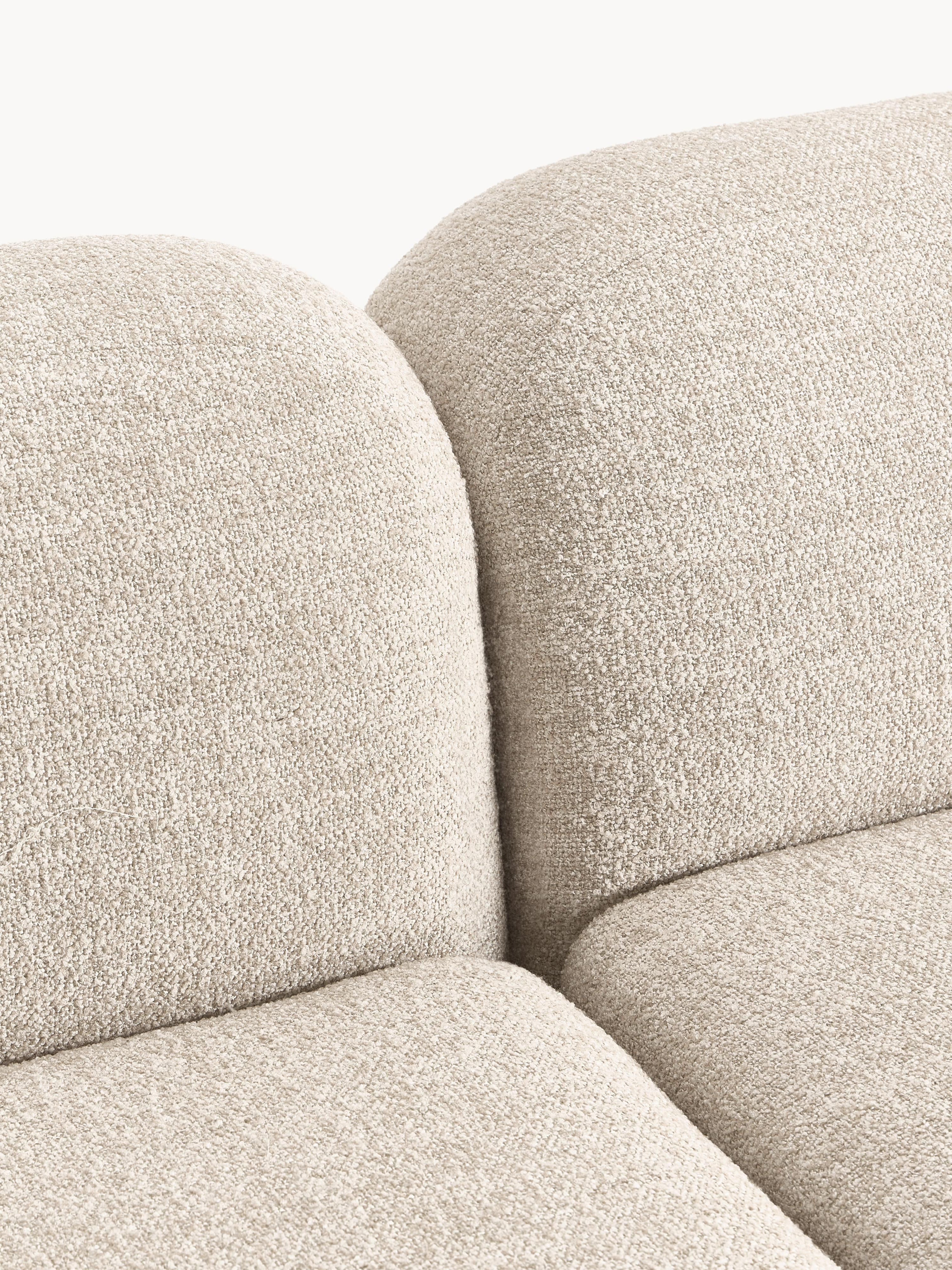 Modulares Bouclé-Ecksofa Wolke (3-Sitzer)