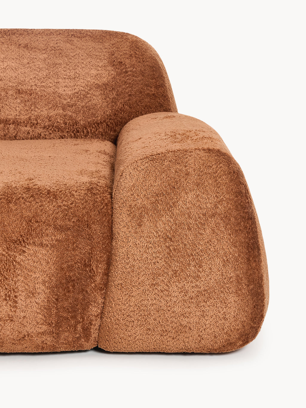 Modulares Teddy-Bouclé-Ecksofa Wolke (4-Sitzer) mit Chaiselongue