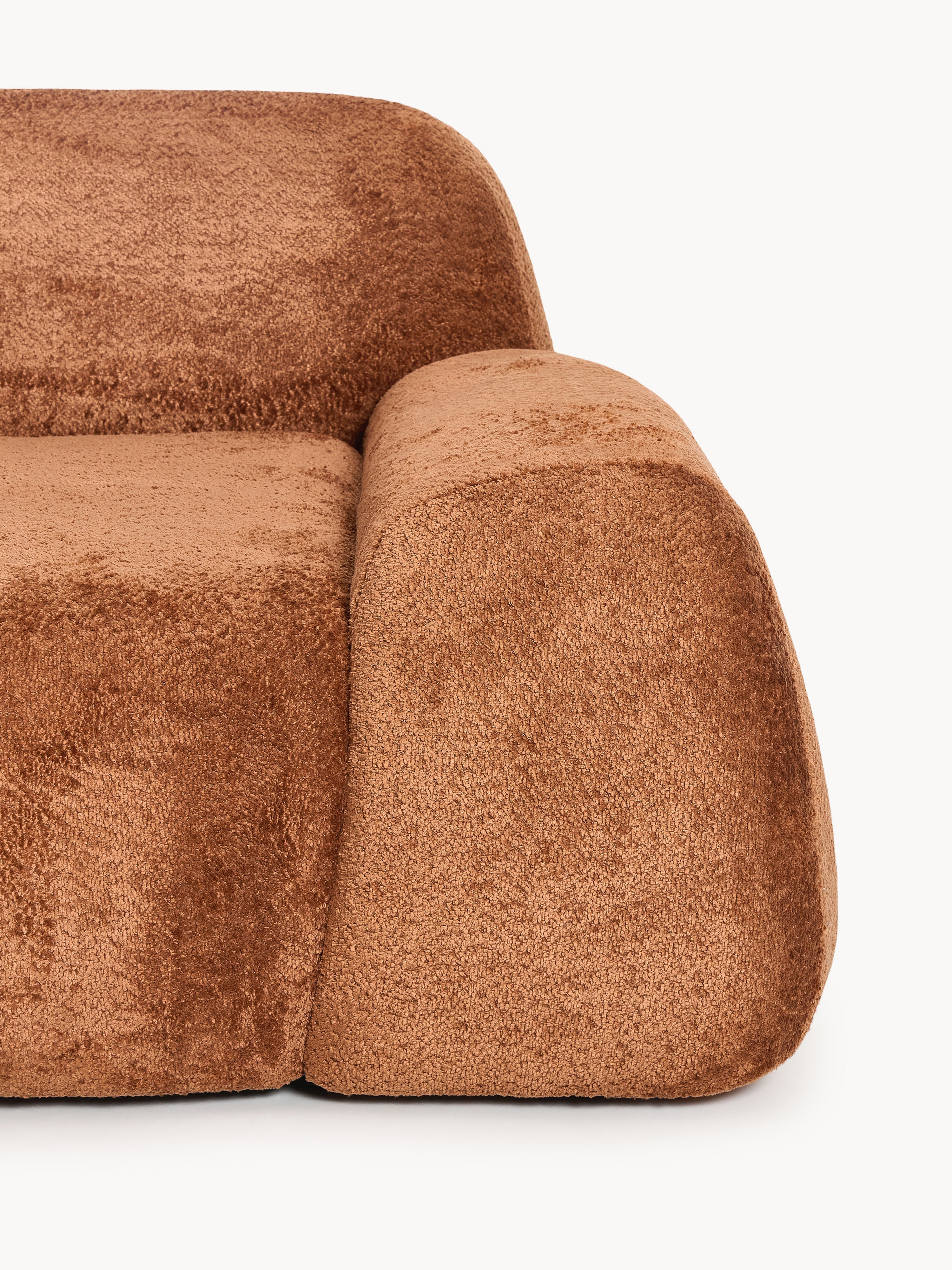 Modulares Teddy-Bouclé-Ecksofa Wolke (4-Sitzer) mit Chaiselongue