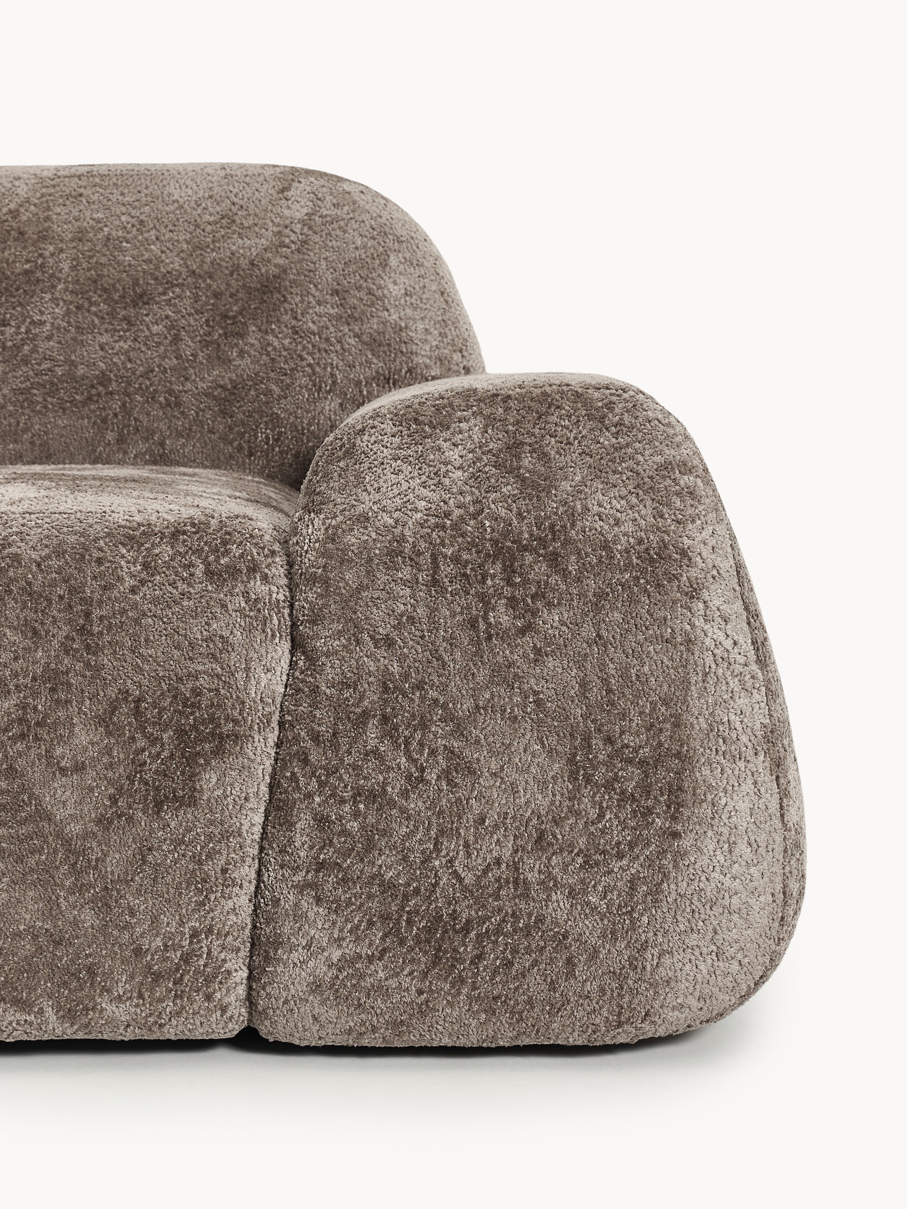 XL Modulares Teddy-Bouclé-Ecksofa Wolke mit Chaiselongue