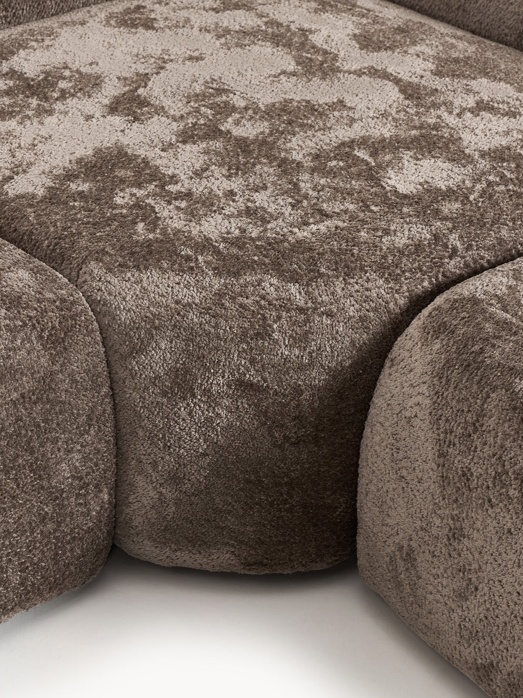 XL Modulares Teddy-Bouclé-Ecksofa Wolke mit Chaiselongue