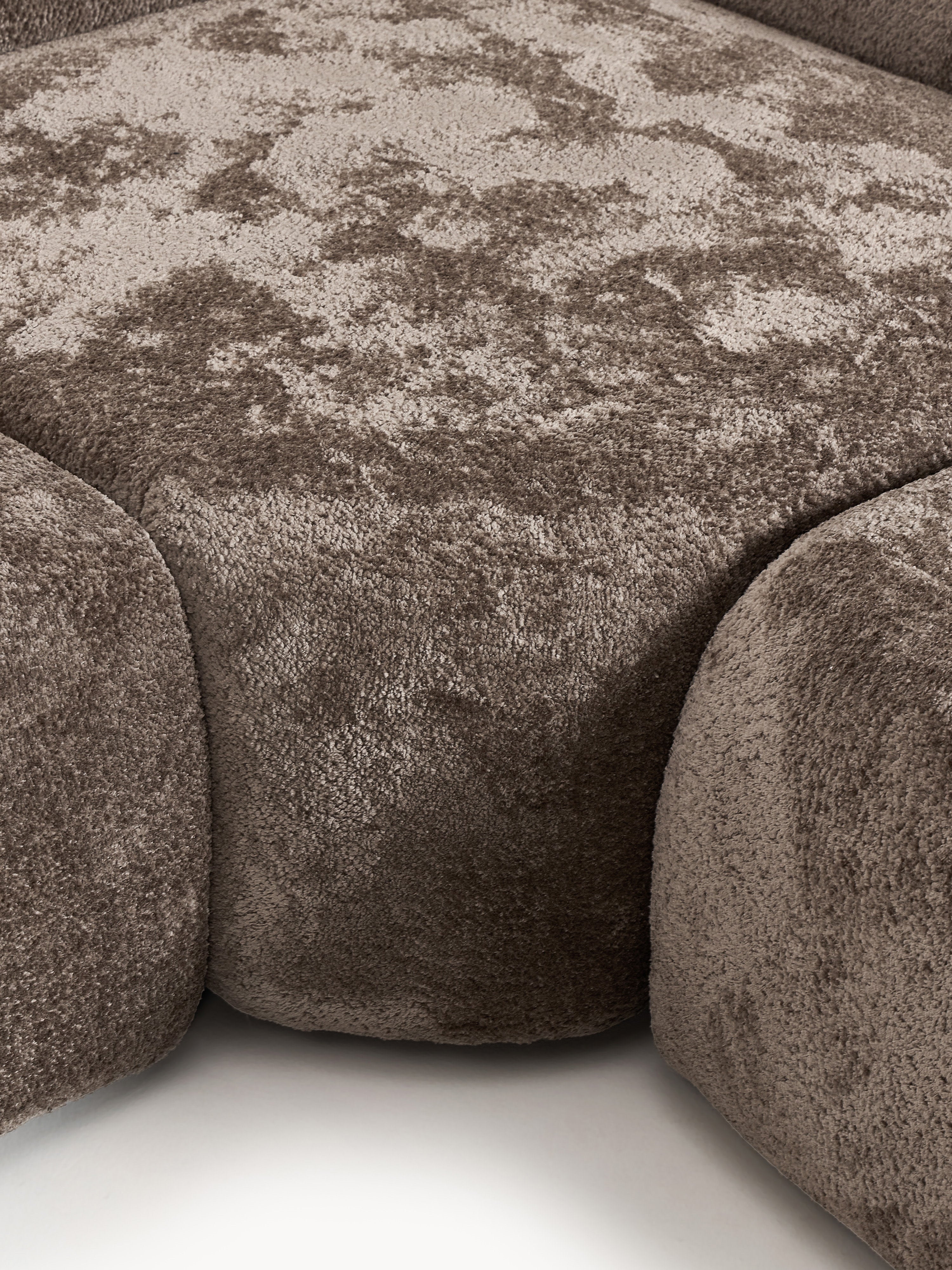 XL Modulares Teddy-Bouclé-Ecksofa Wolke mit Chaiselongue
