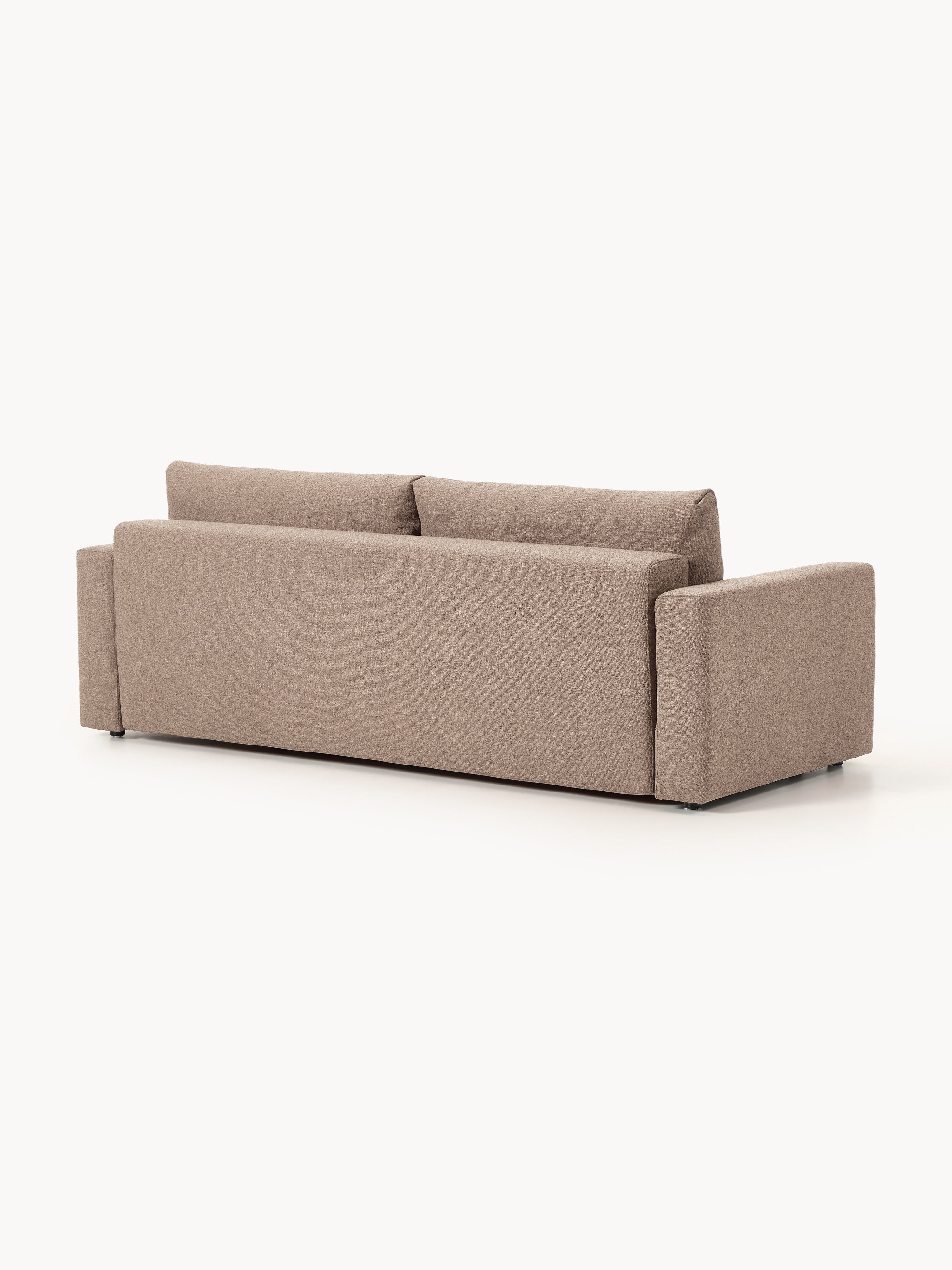 Bouclé-Schlafsofa Tasha (3-Sitzer) mit Stauraum