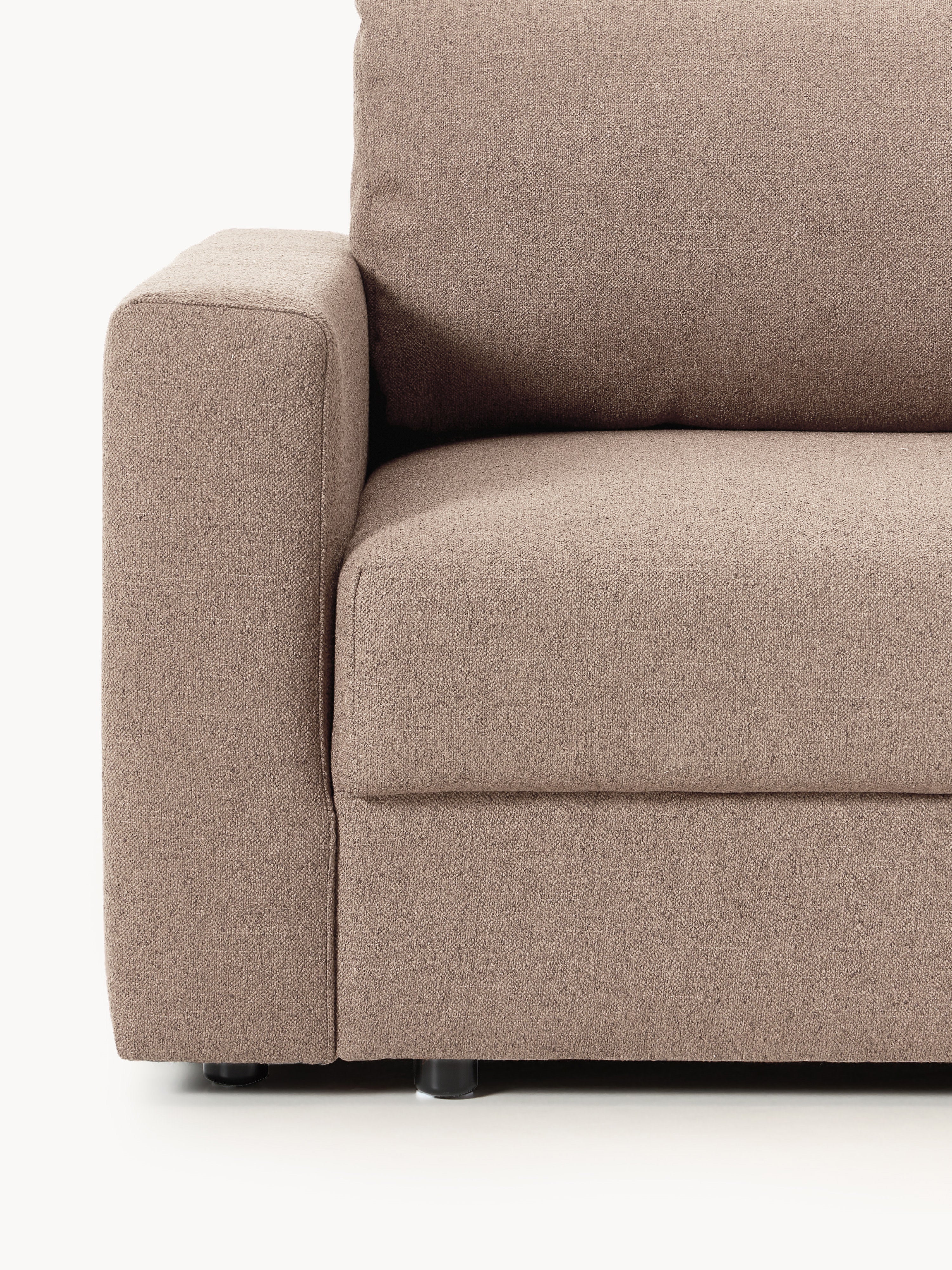 Bouclé-Schlafsofa Tasha (3-Sitzer) mit Stauraum