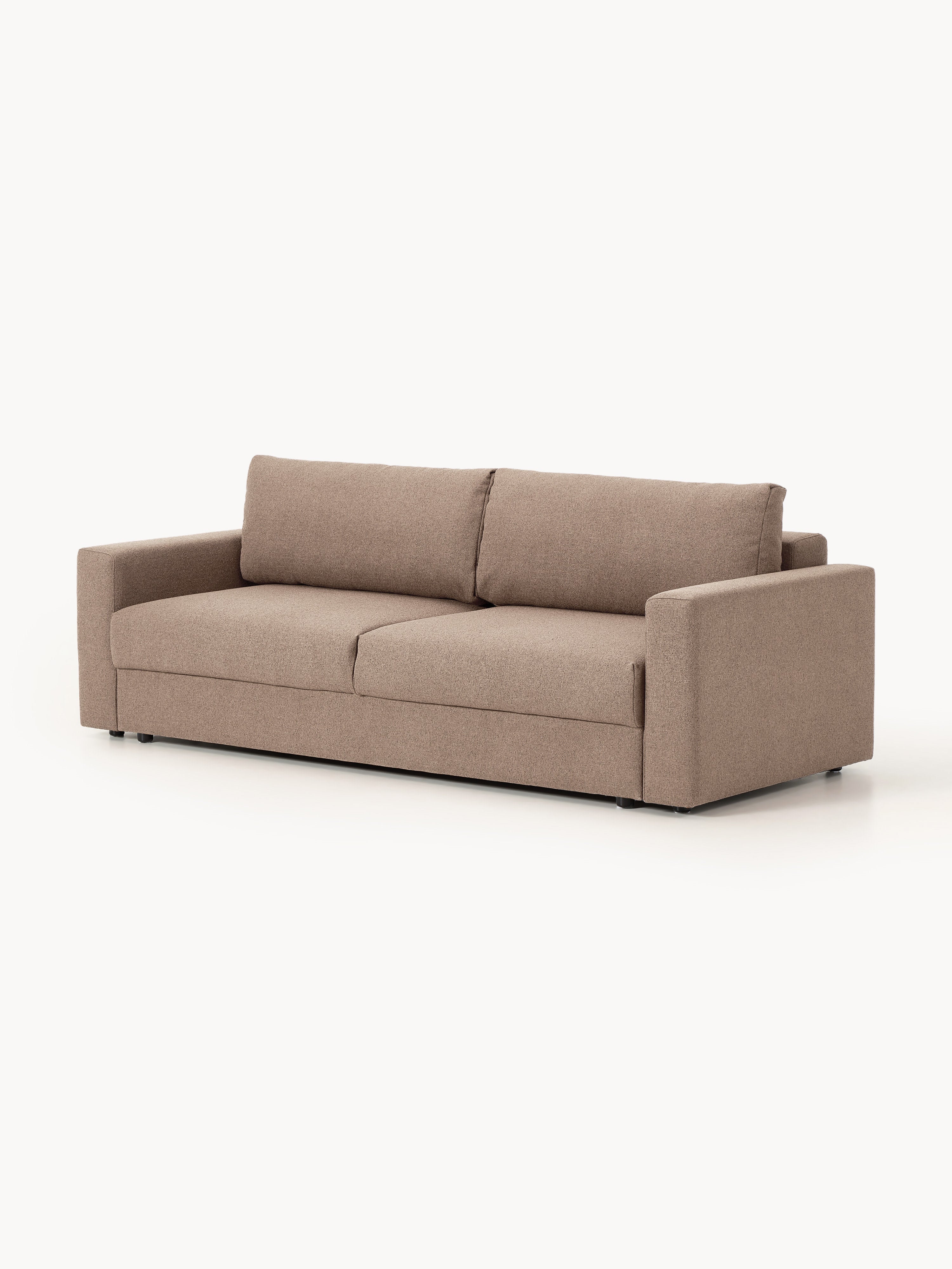 Bouclé-Schlafsofa Tasha (3-Sitzer) mit Stauraum