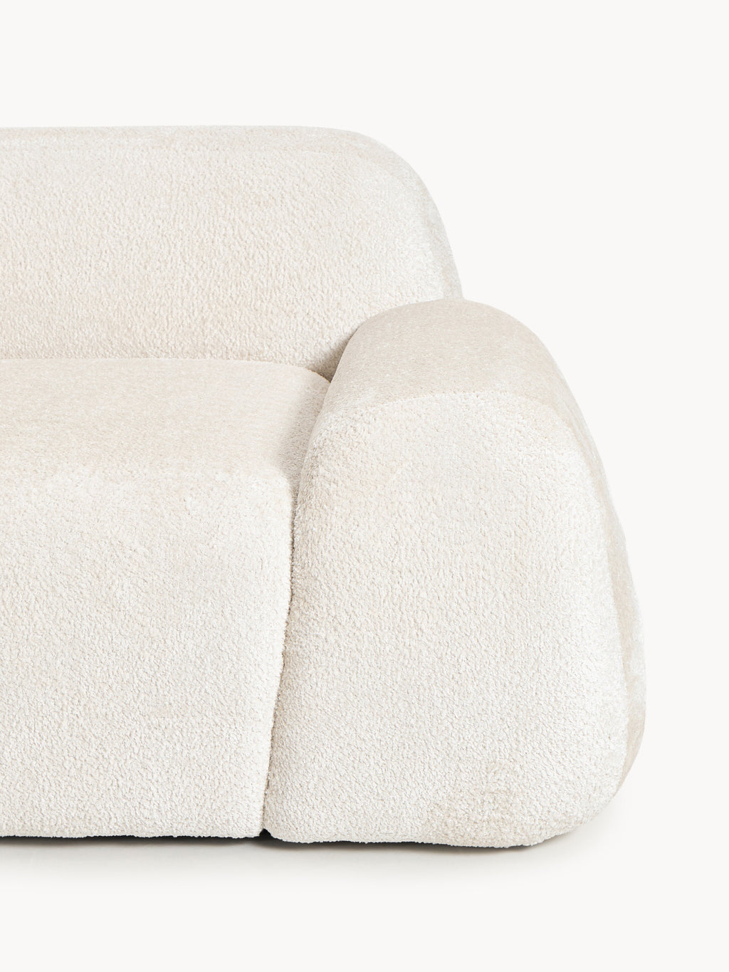 Modulare Teddy-Bouclé-Chaise Wolke (3-Sitzer)