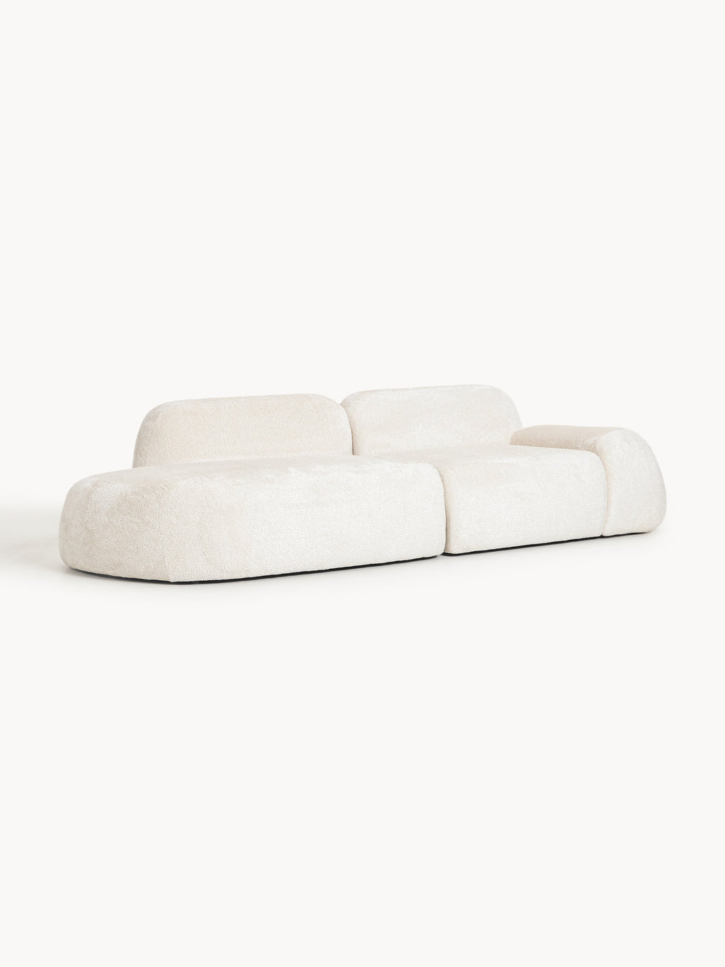 Modulare Teddy-Bouclé-Chaise Wolke (3-Sitzer)