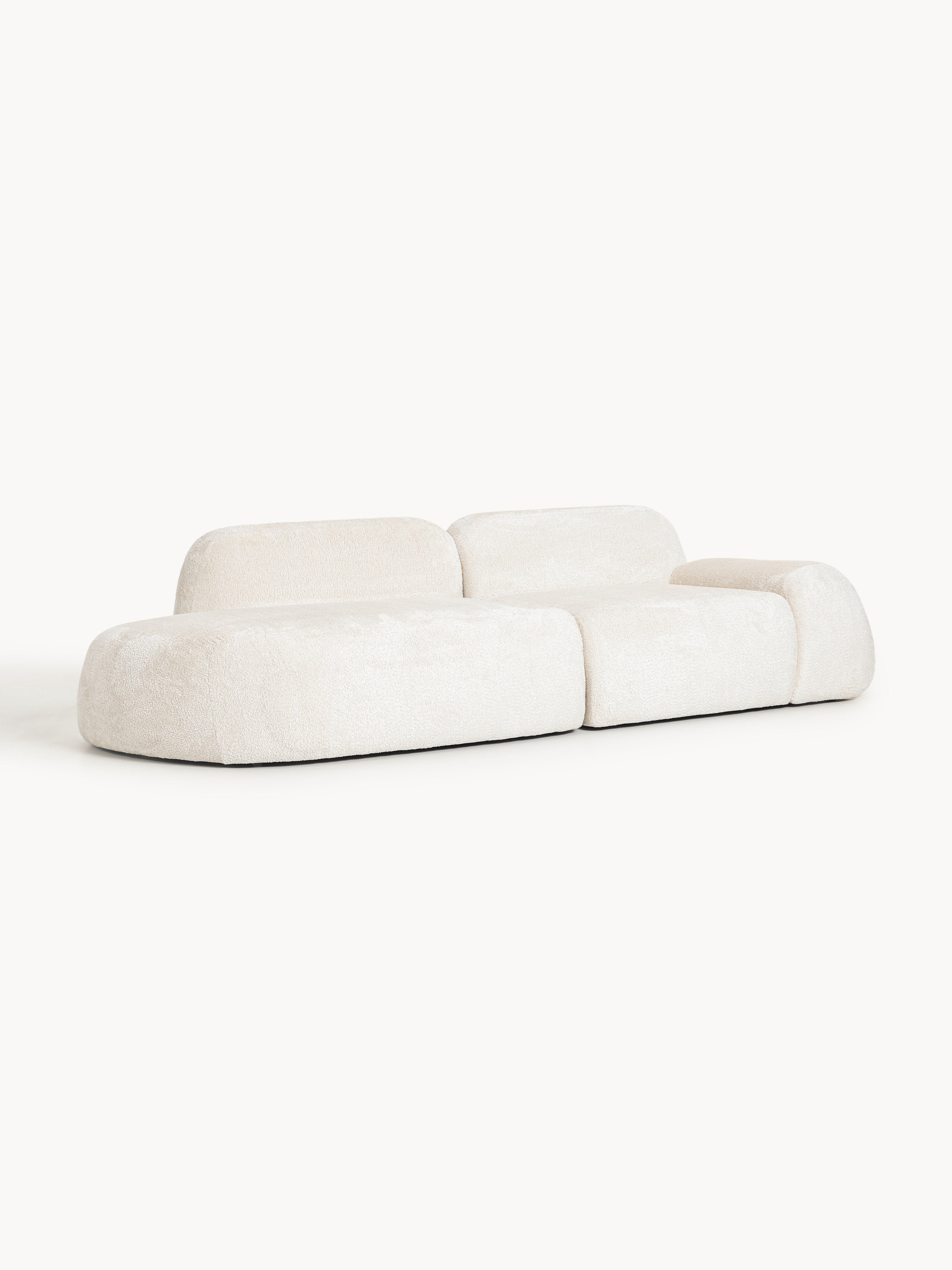 Modulare Teddy-Bouclé-Chaise Wolke (3-Sitzer)