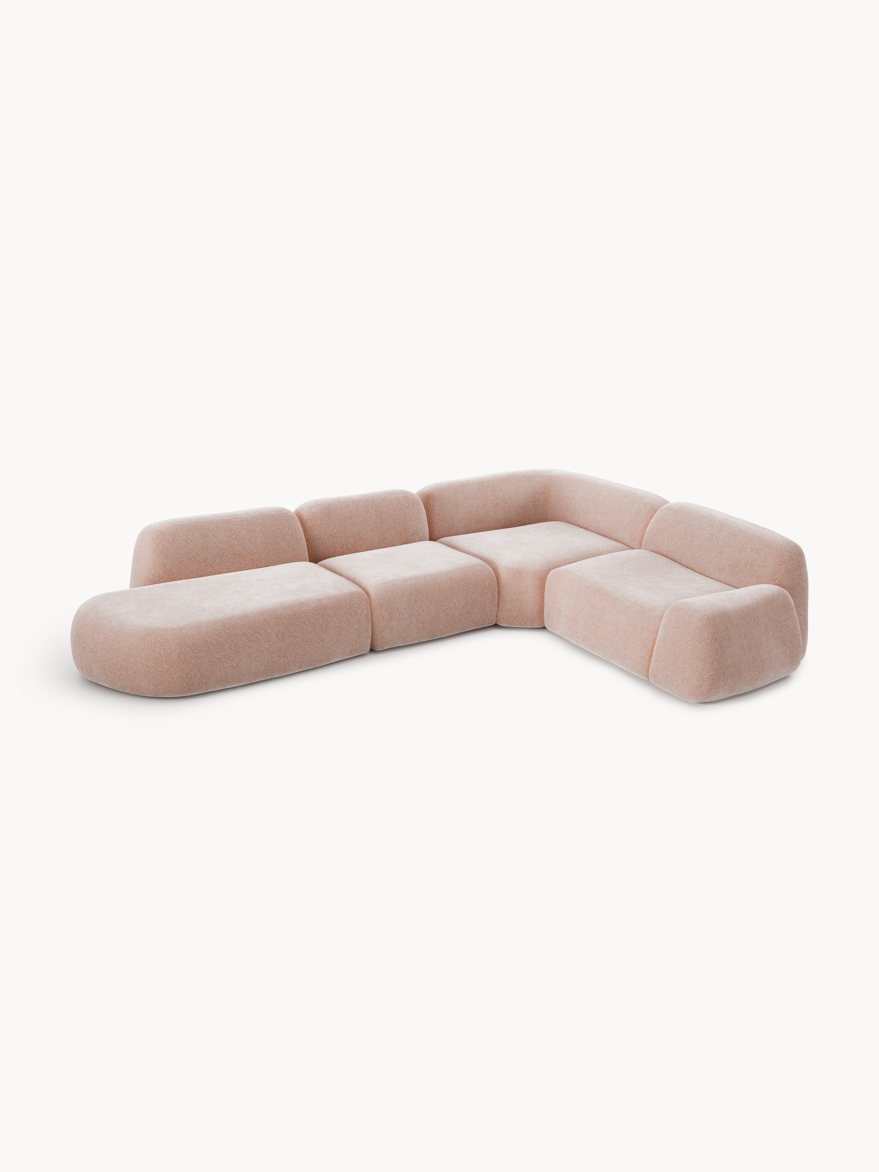Modulares XL-Ecksofa Wolke mit Chaiselongue