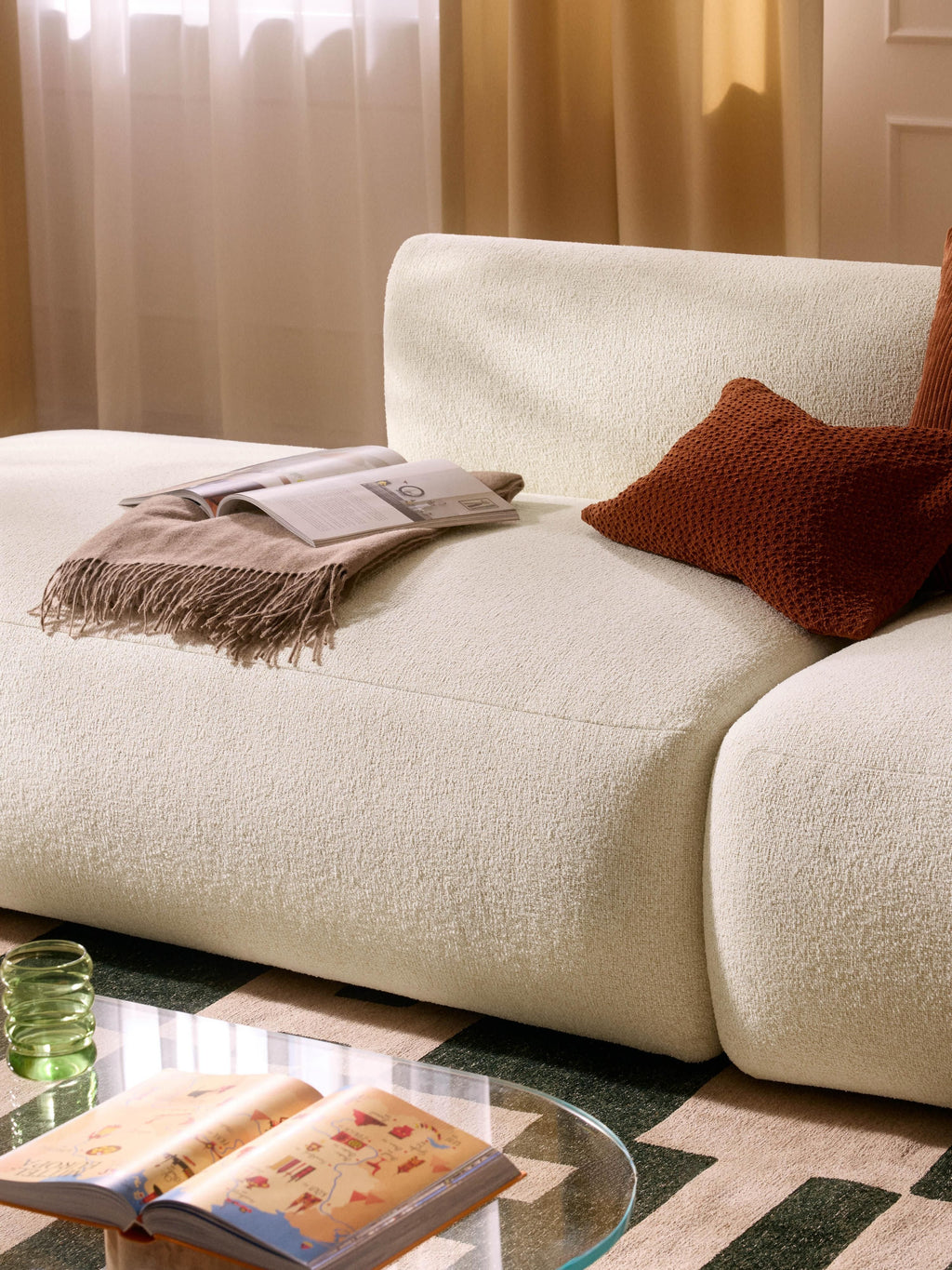 Bouclé-Chaise-Modul Sofia