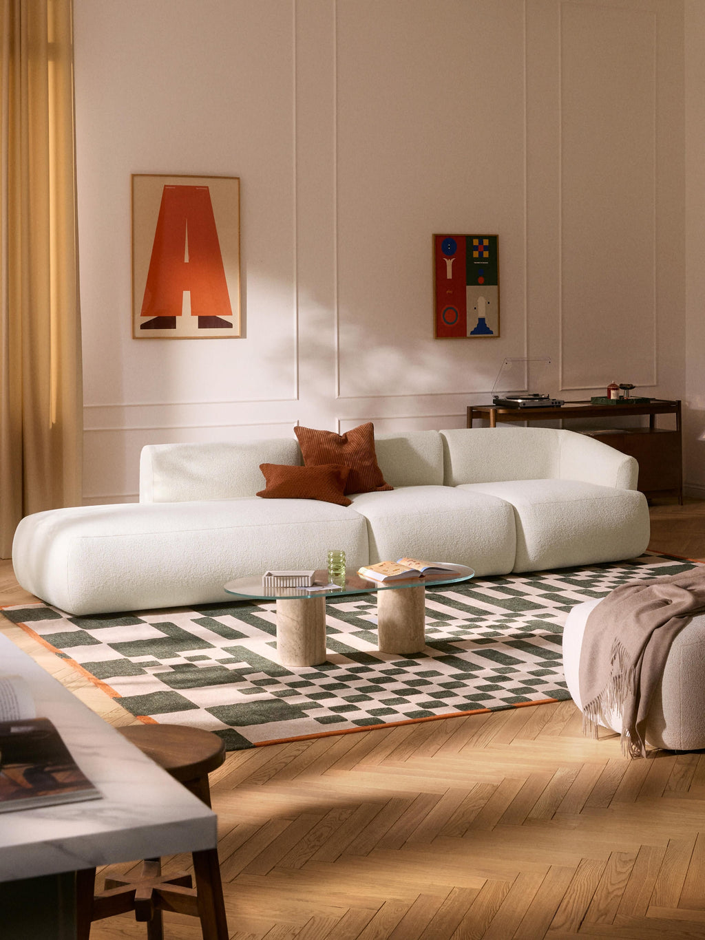 Bouclé-Chaise-Modul Sofia