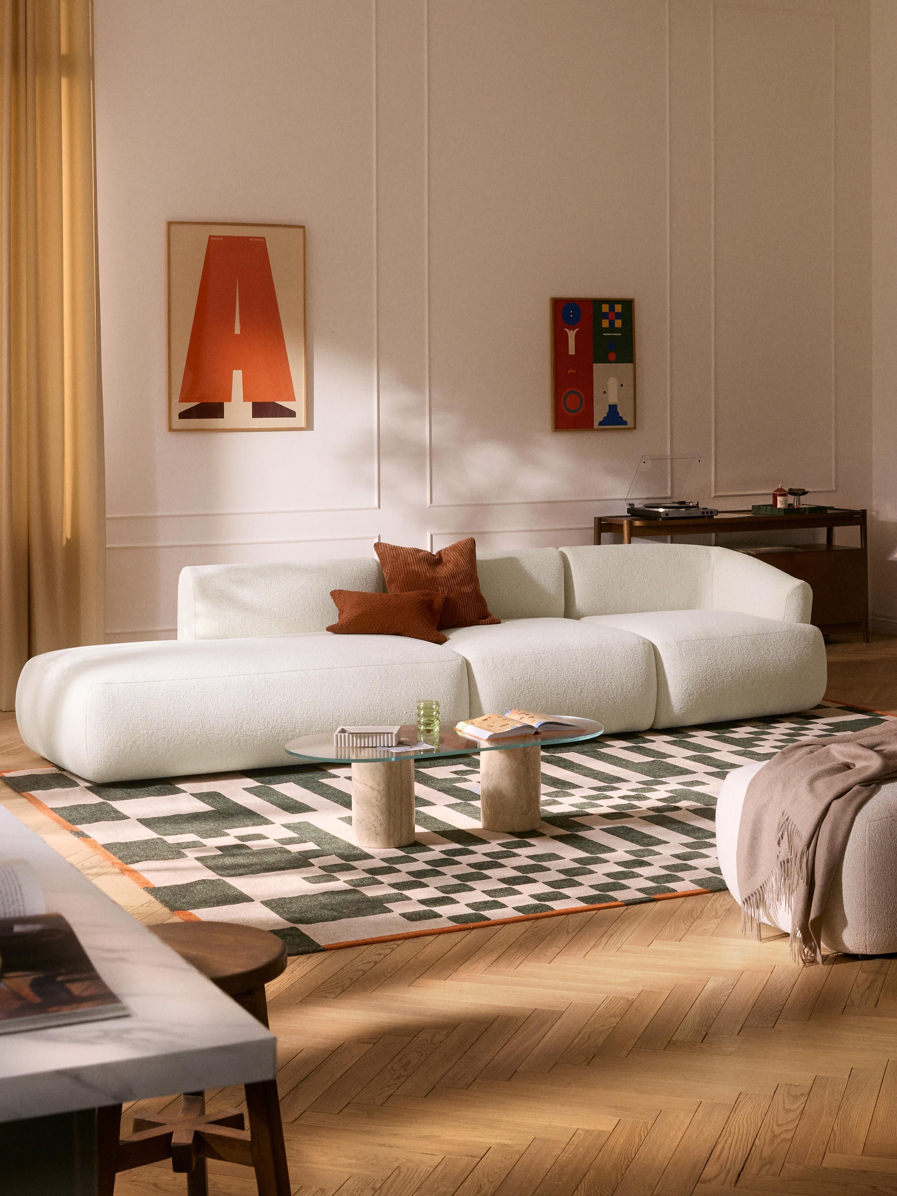Bouclé-Chaise-Modul Sofia