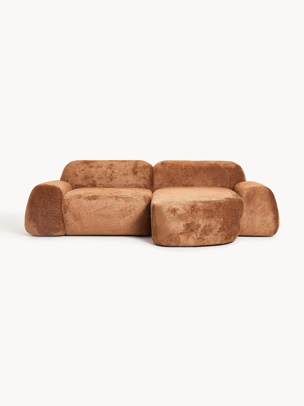 Galeriebild 1 - Modulares Teddy-Bouclé-Ecksofa Wolke (3-Sitzer)