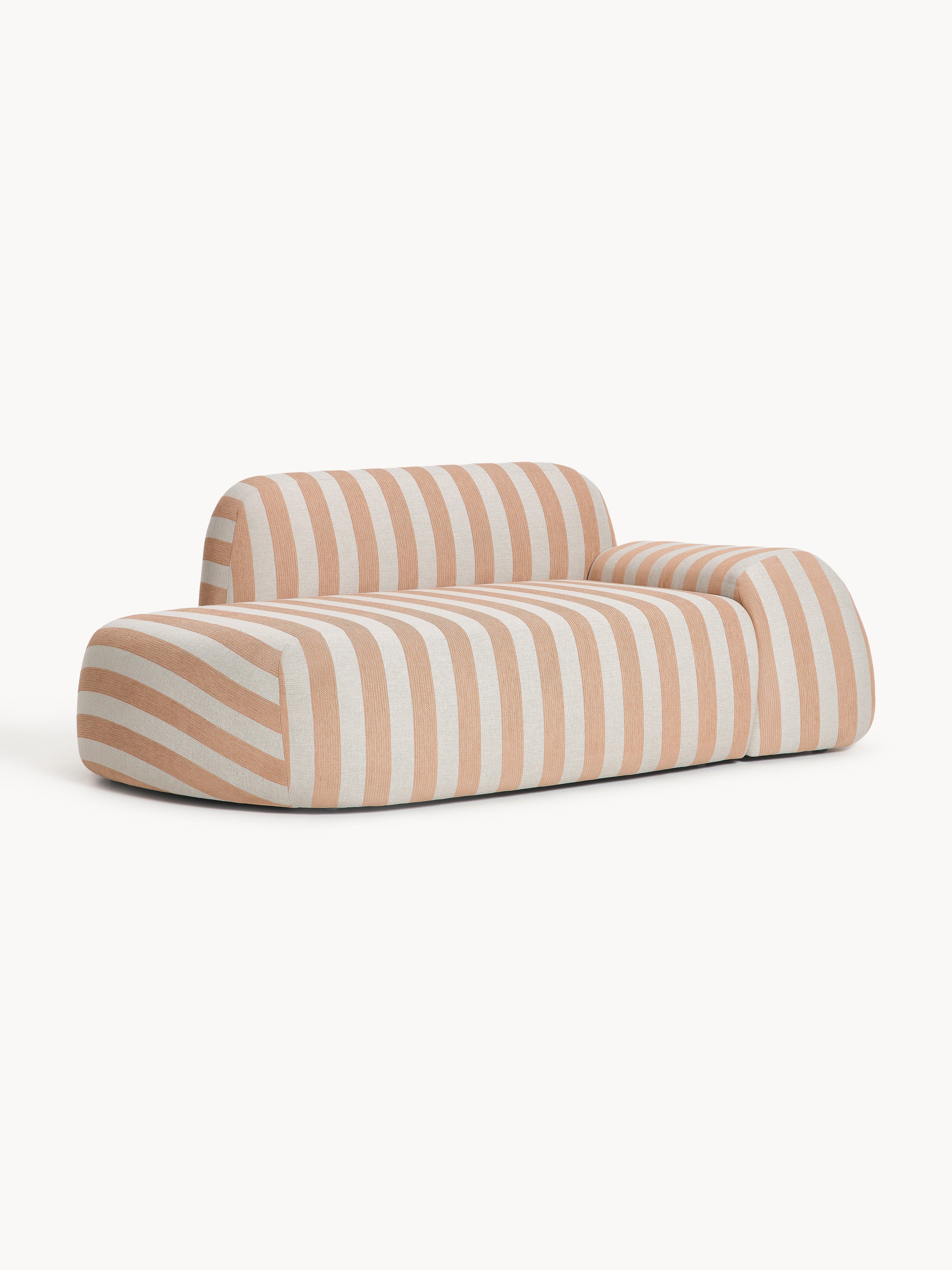 Gestreiftes Sofa Wolke (2-Sitzer) mit Chaiselongue