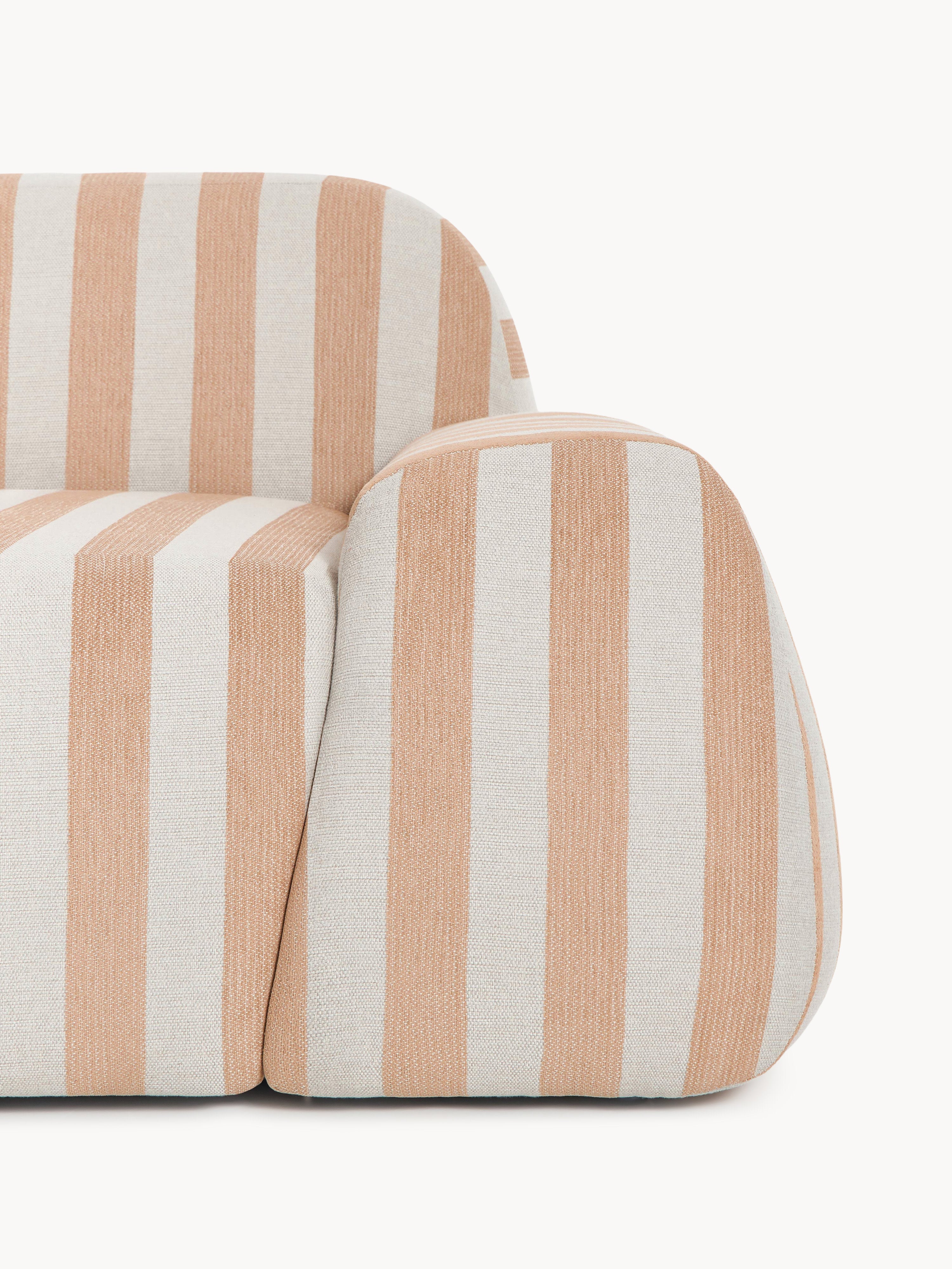 Gestreiftes Sofa Wolke (2-Sitzer) mit Chaiselongue