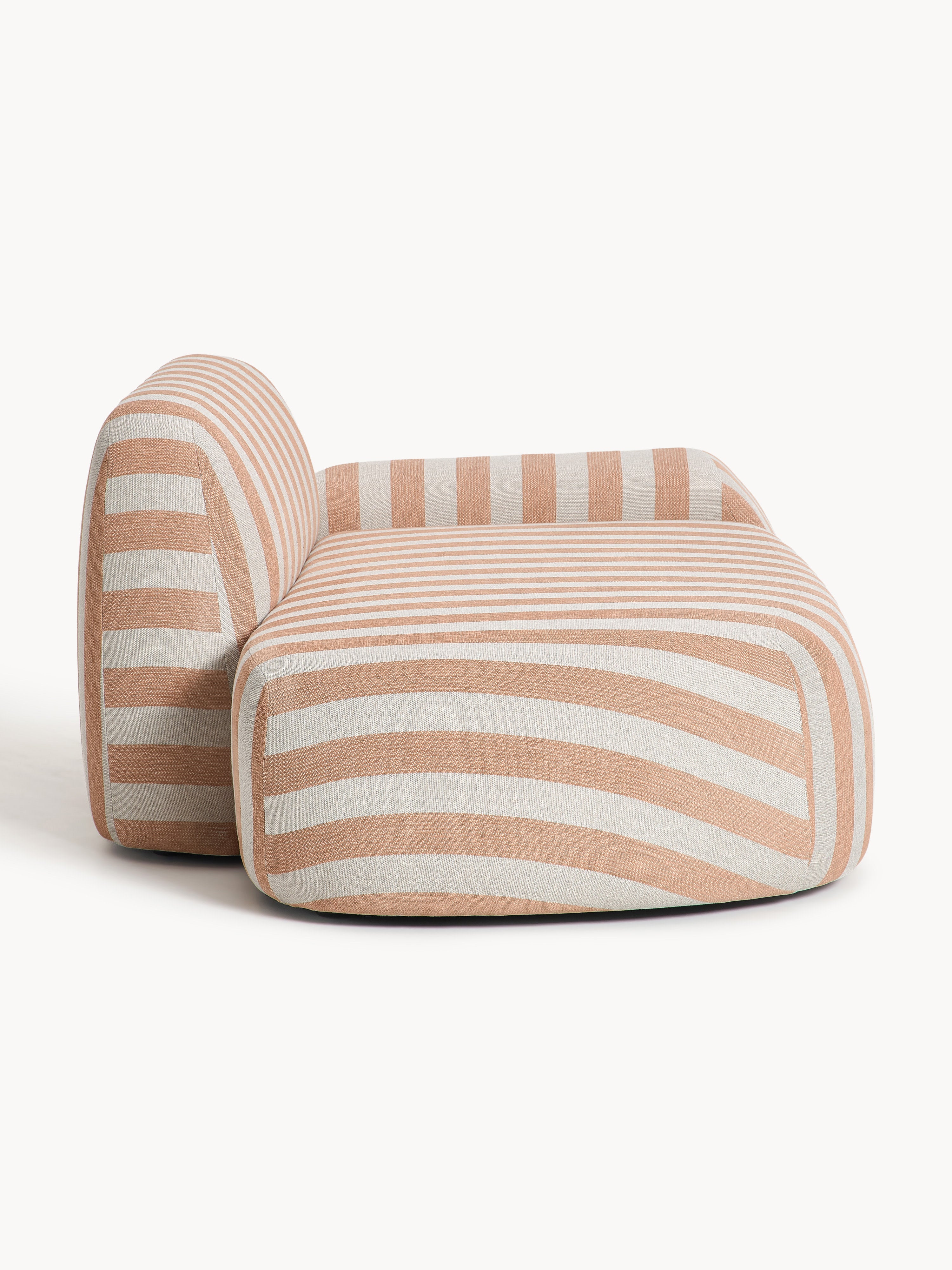 Gestreiftes Sofa Wolke (2-Sitzer) mit Chaiselongue