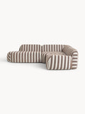Galeriebild 1 - Modulares Gestreiftes Ecksofa Wolke (4-Sitzer) mit Chaiselongue