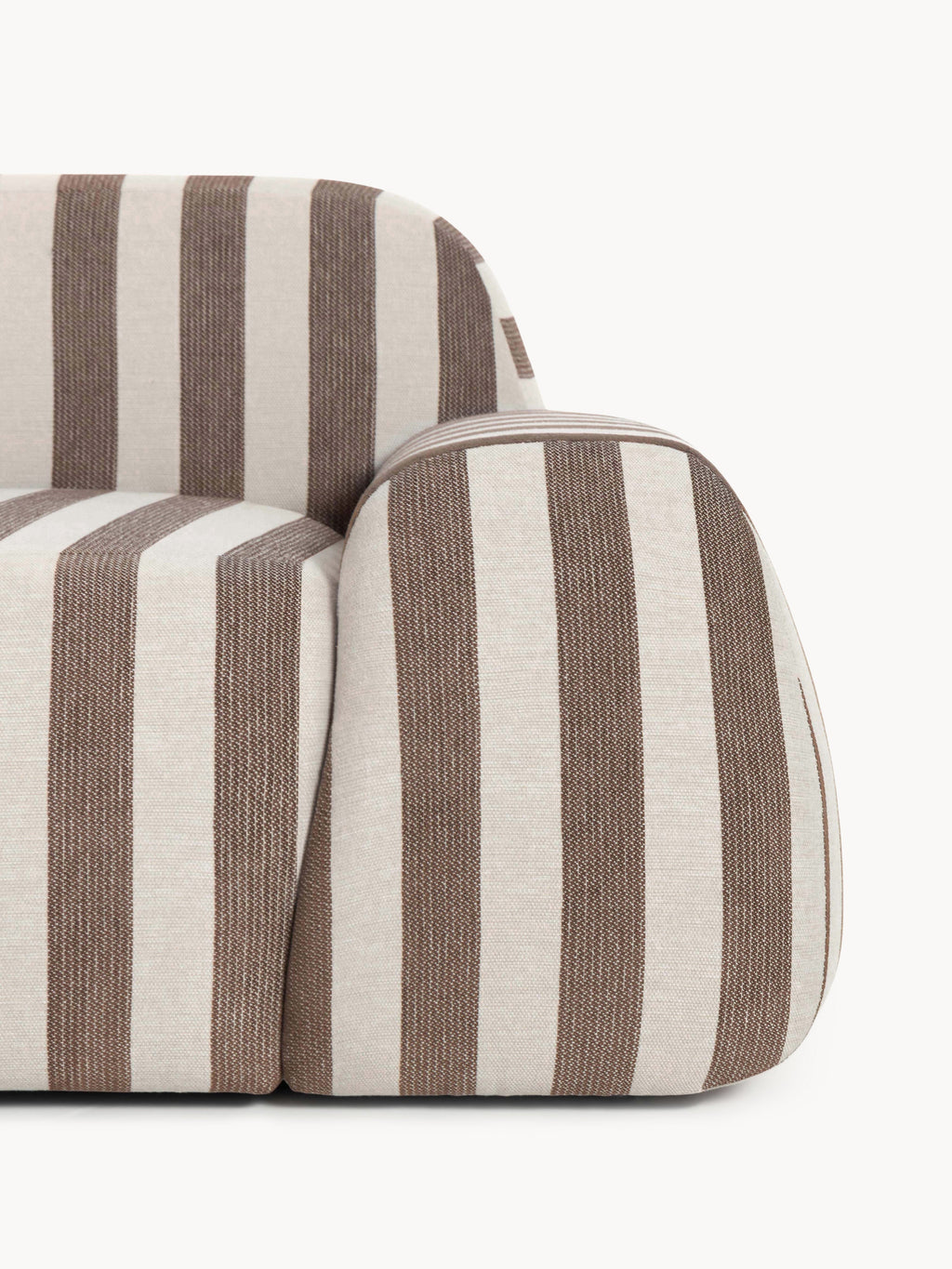 Modulares Gestreiftes Ecksofa Wolke (4-Sitzer) mit Chaiselongue